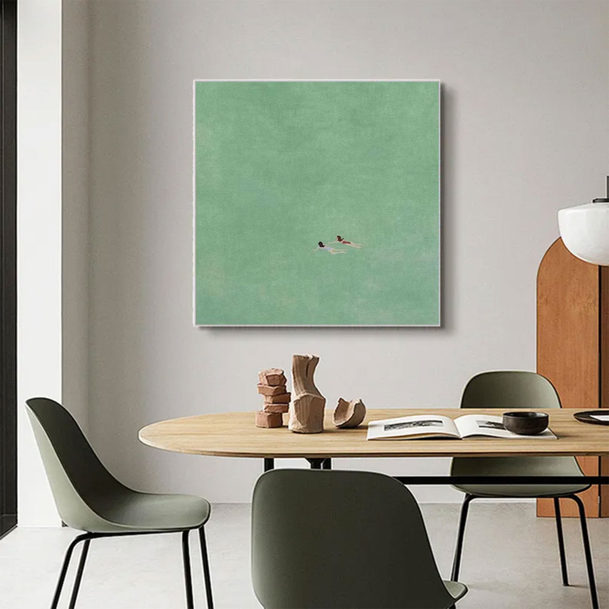 Large Minimalist Swimmers Art | KeiraArt #AG 163