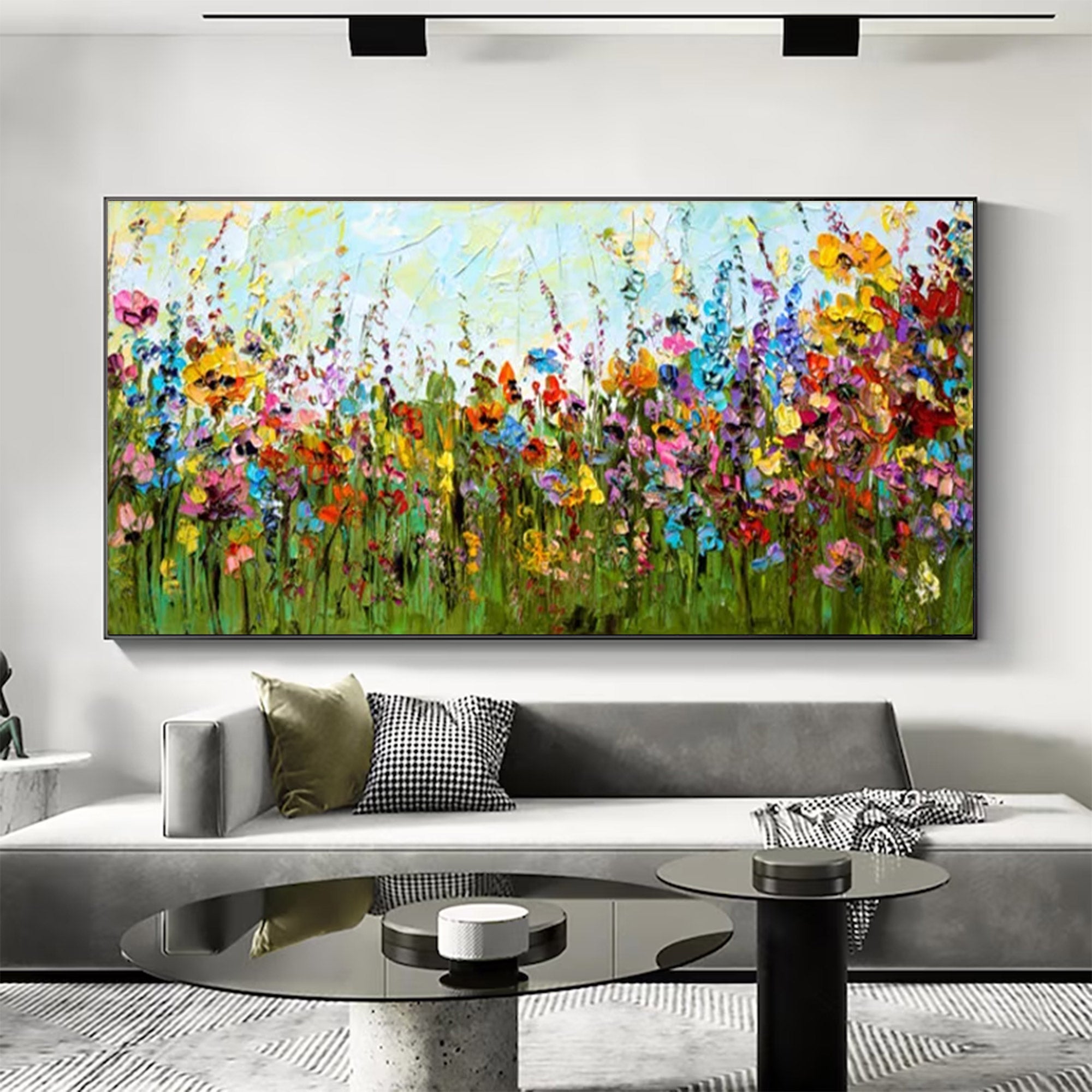 Large Wildflower Field Painting | KeirarArt #AG 155