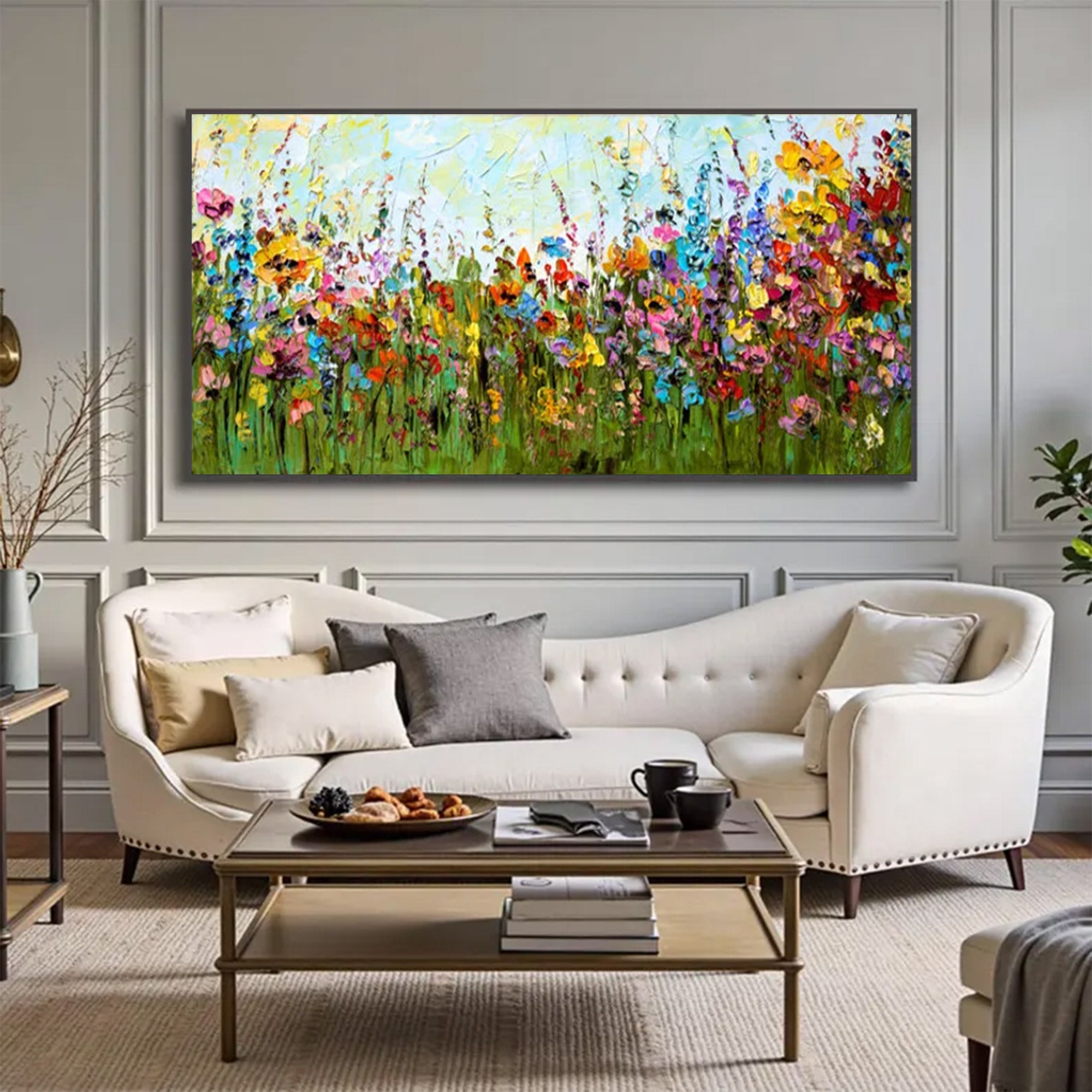 Large Wildflower Field Painting | KeirarArt #AG 155