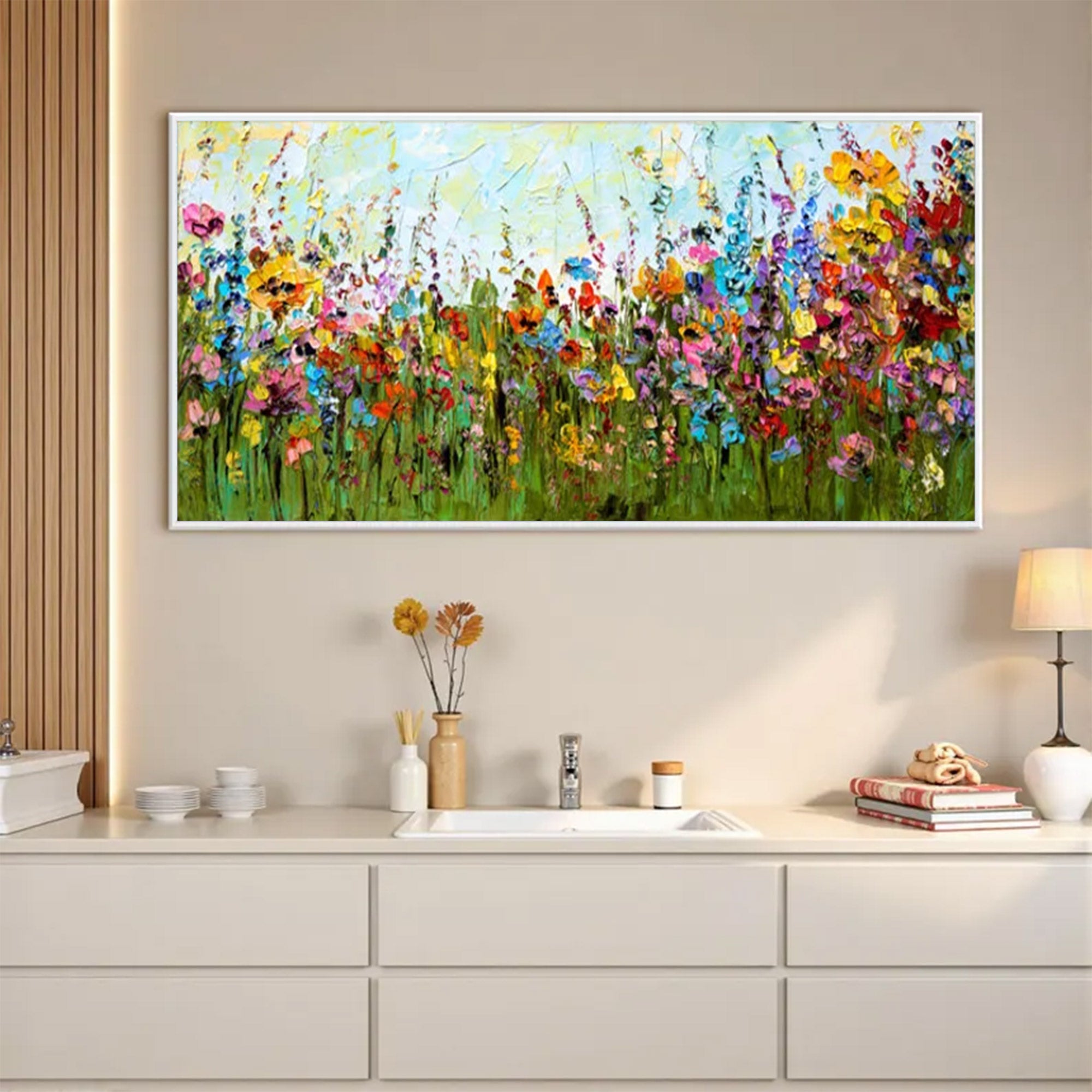 Large Wildflower Field Painting | KeirarArt #AG 155