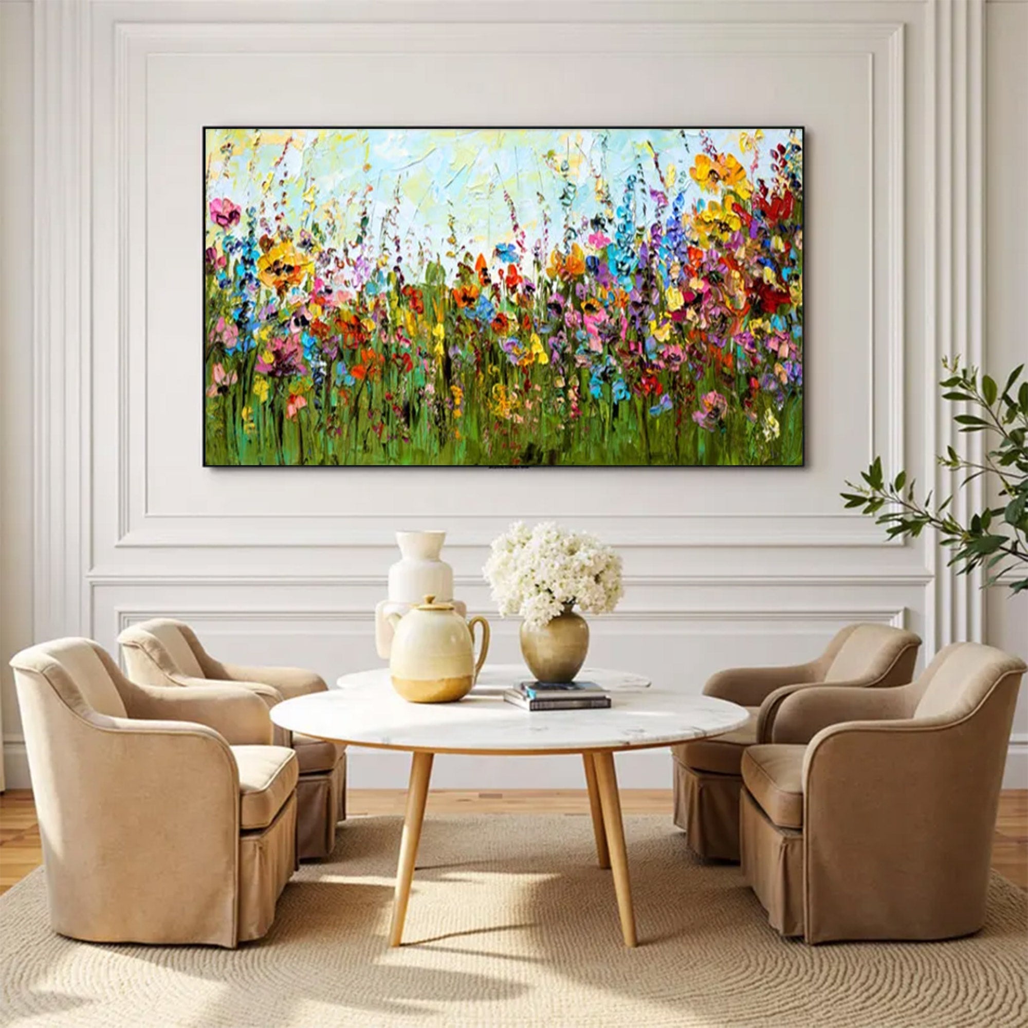 Large Wildflower Field Painting | KeirarArt #AG 155