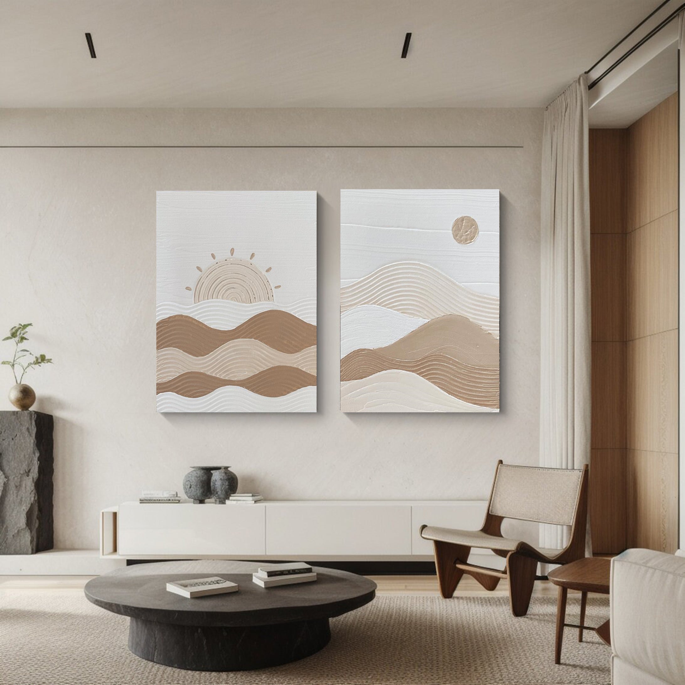 Modern Minimalist Art Set Of 2 #MMAS 043