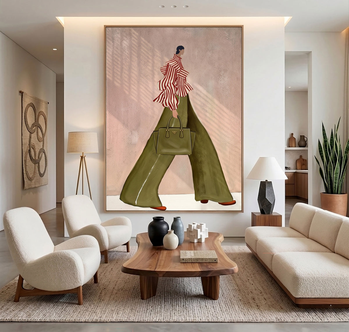 Chic Fashion Illustration Stylish Woman Wall Art