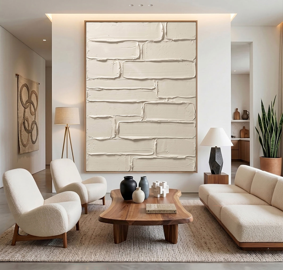 Quiet Layers Of Timeless Texture Large White Textured Abstract Wall Art Quiet Luxury Sculptural Relief Decor