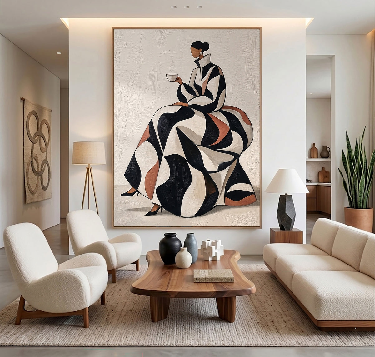 Abstract Woman Painting Modern Figurative Wall Art