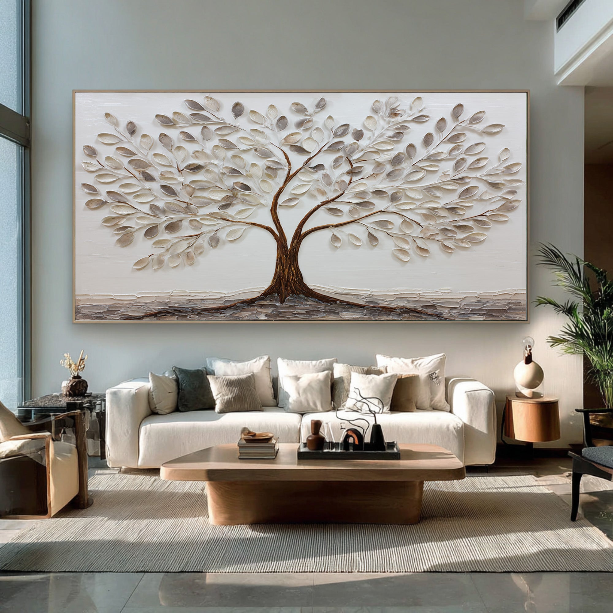 Wabi Sabi Tree Oil Painting for Living Room #CZ 027