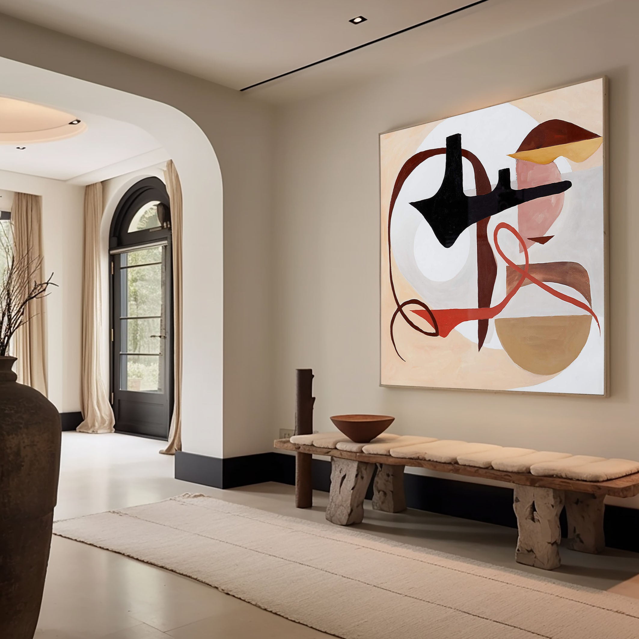 Abstract Shapes Canvas Art for Modern Home Office #MMA 192