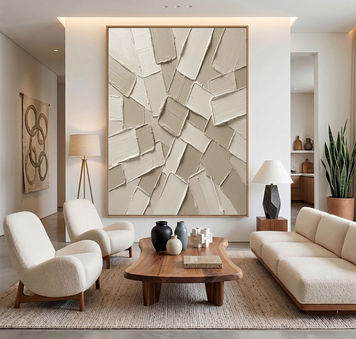The Quiet Energy Of Form Large Textured Abstract Wall Art Neutral Sculptural Contemporary Relief Painting