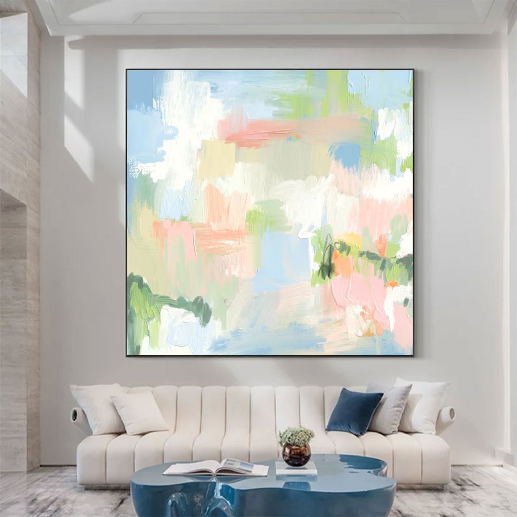 Large Abstract Pastel Painting | KeiraArt #AG 164