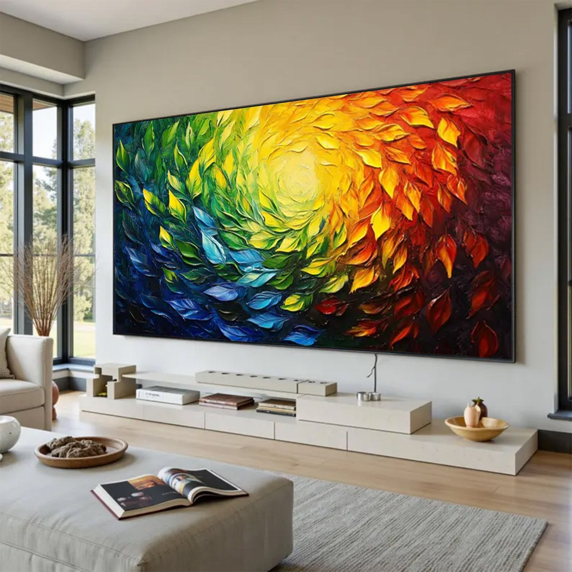 Large Abstract Swirl Painting | KeirarArt #AG 156