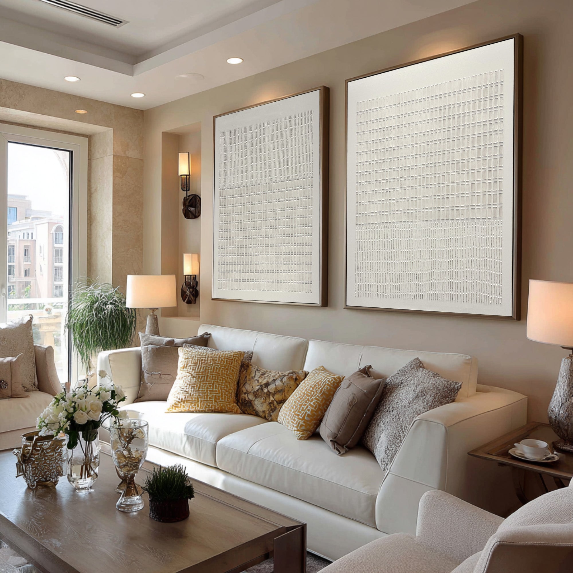 Minimalist Abstract Wall Art Set of 2 #CZ 036