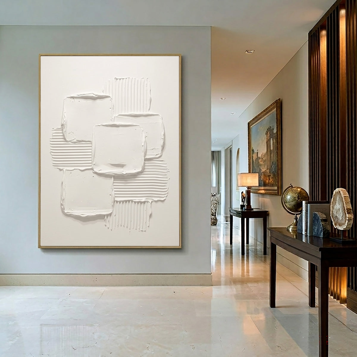 Composition Of Form And Space Large Abstract Wall Art Textured Contemporary Artwork Modern Interior Design Decor