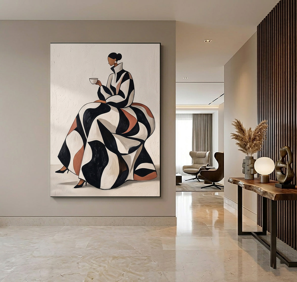 Abstract Woman Painting Modern Figurative Wall Art