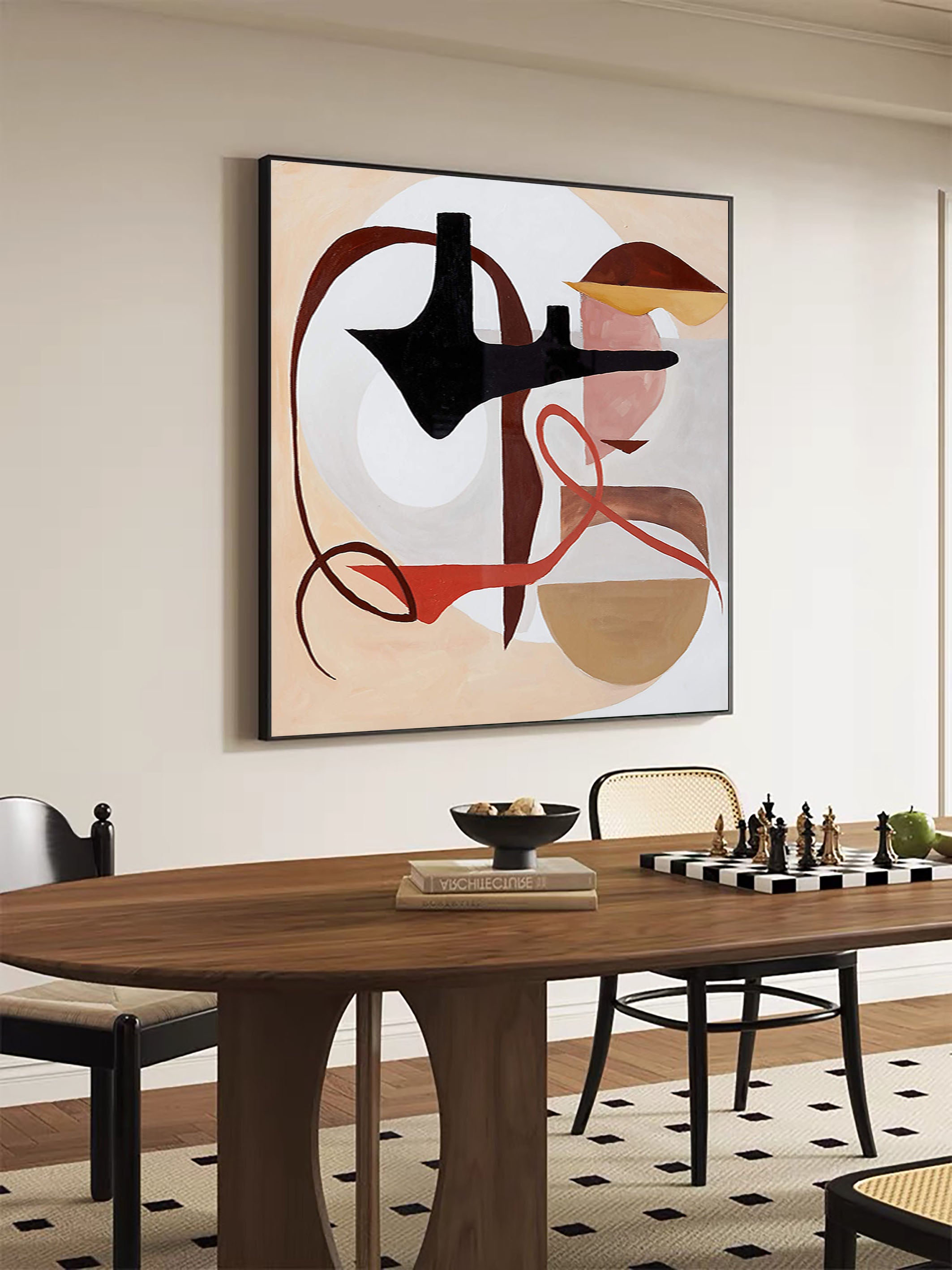 Abstract Shapes Canvas Art for Modern Home Office #MMA 192