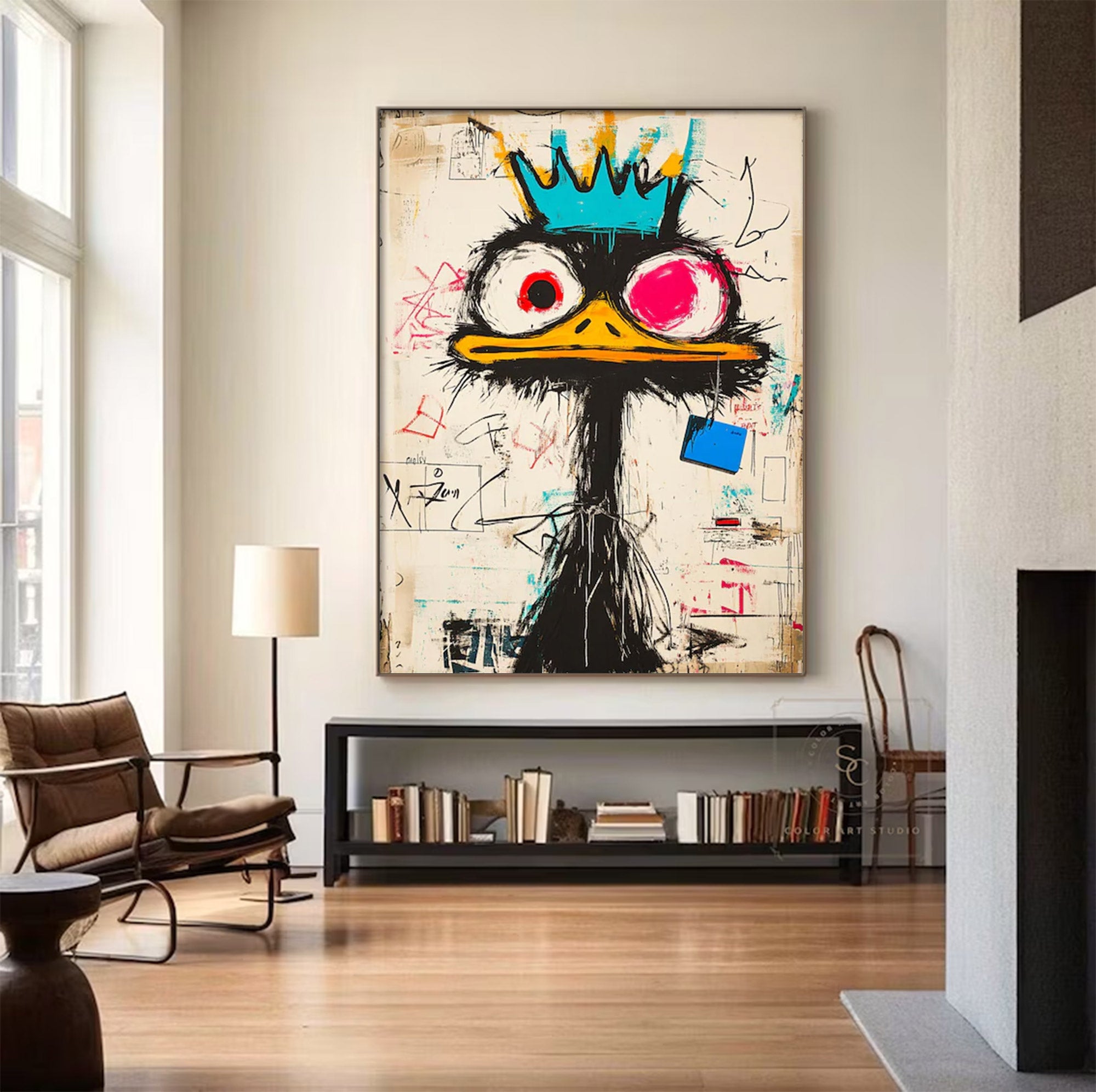 Large Abstract Ostrich Art | KeiraArt #AG 138