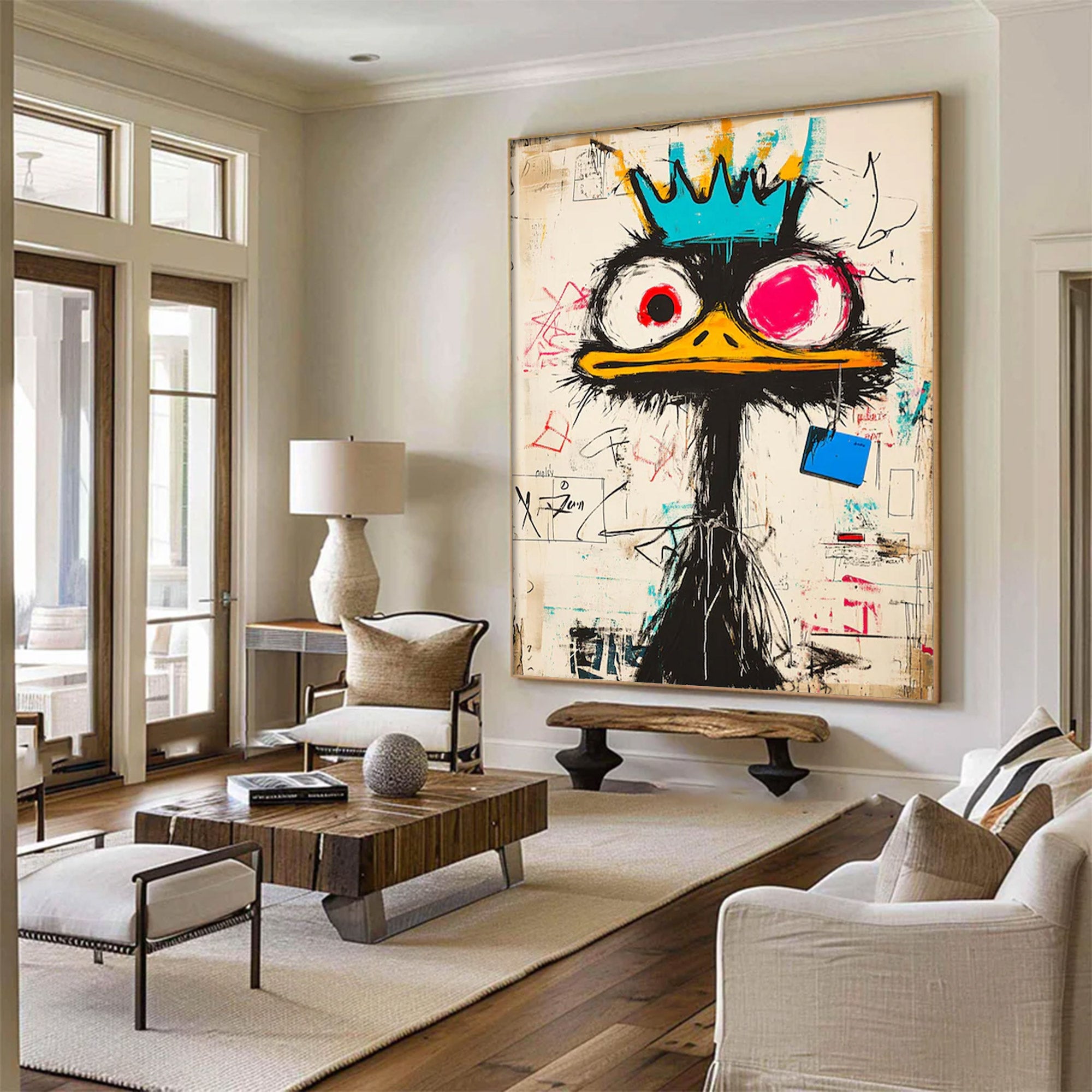 Large Abstract Ostrich Art | KeiraArt #AG 138