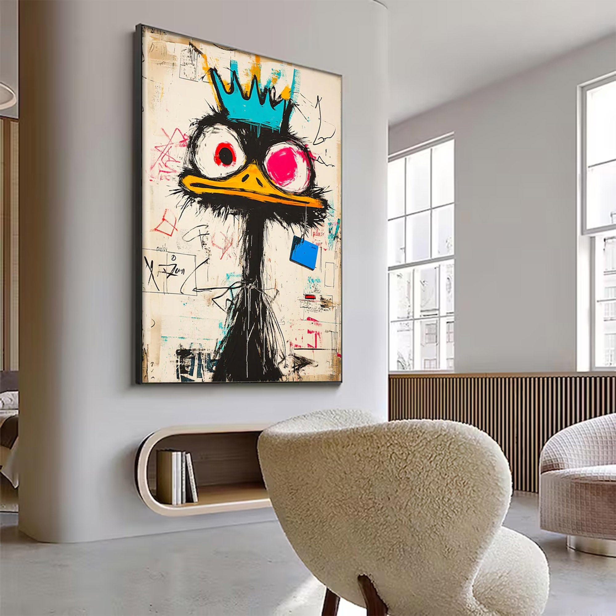 Large Abstract Ostrich Art | KeiraArt #AG 138