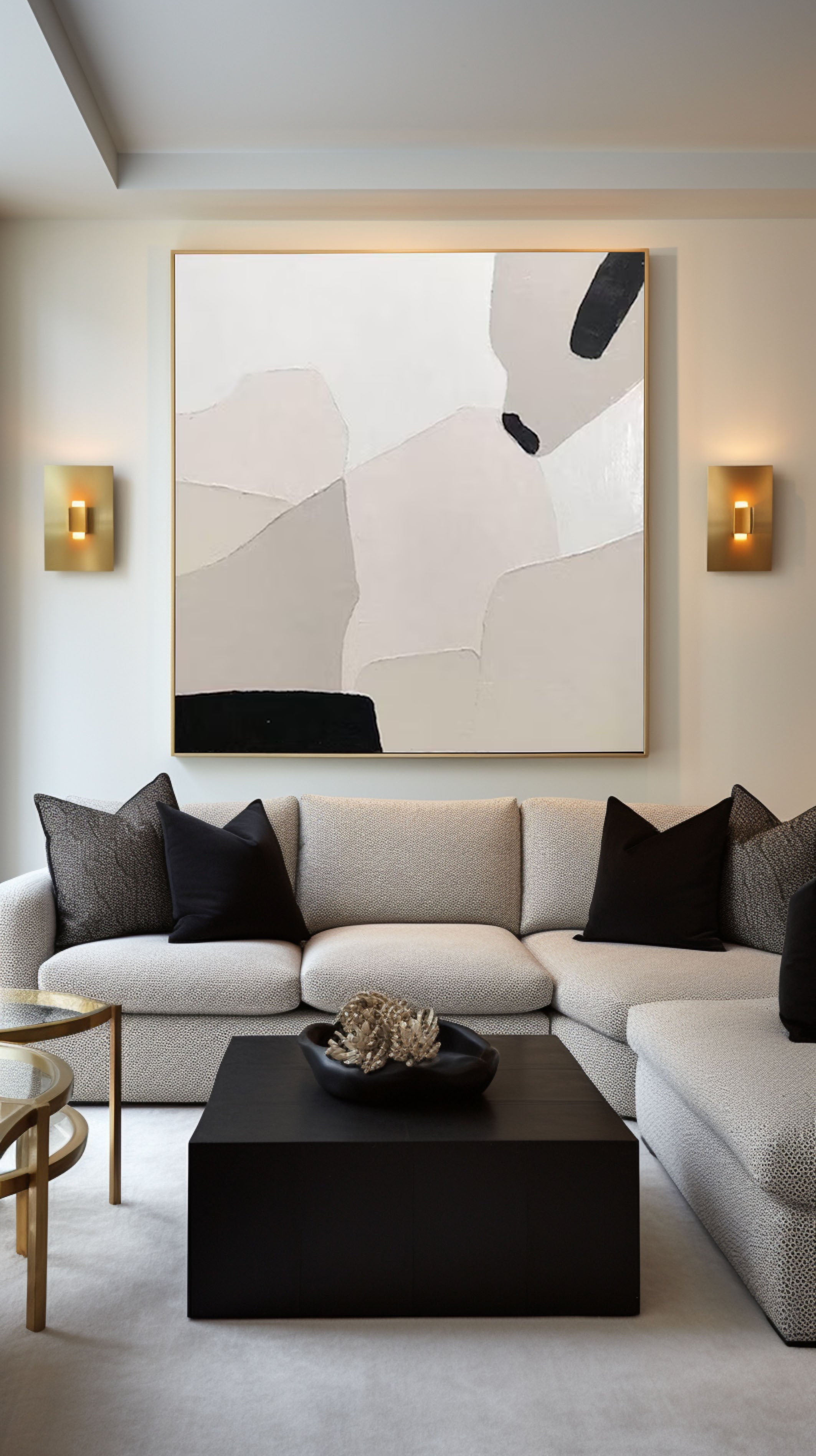 Abstract Wall Art Painting in Neutral Tones #AP 069