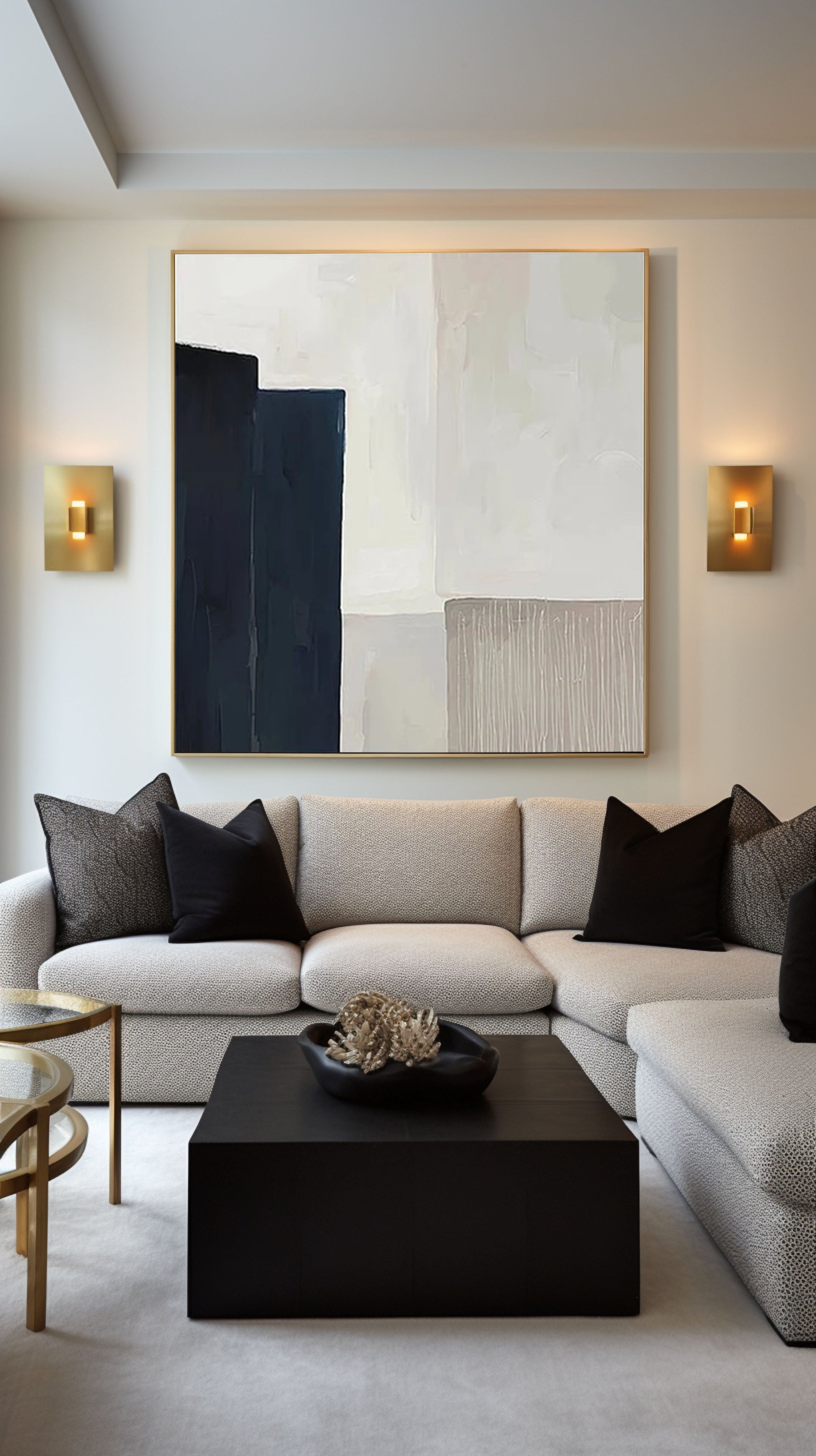 Large Minimalist Painting Geometric Art for Modern Spaces #AP 039