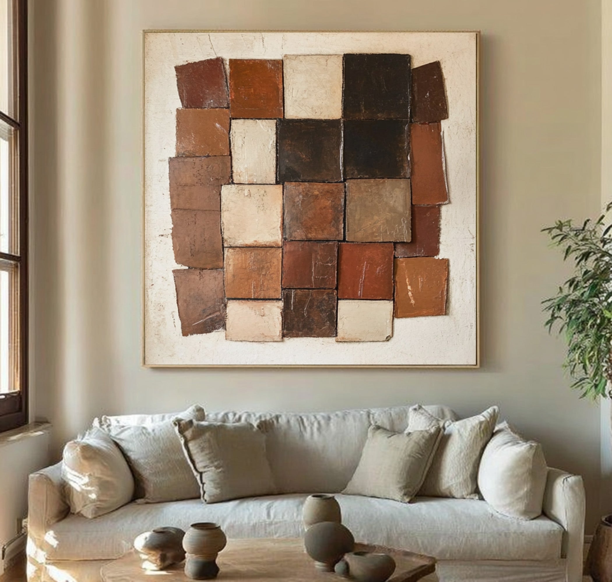 Large Rustic Geometric Art | KeiraArt #CZ 006