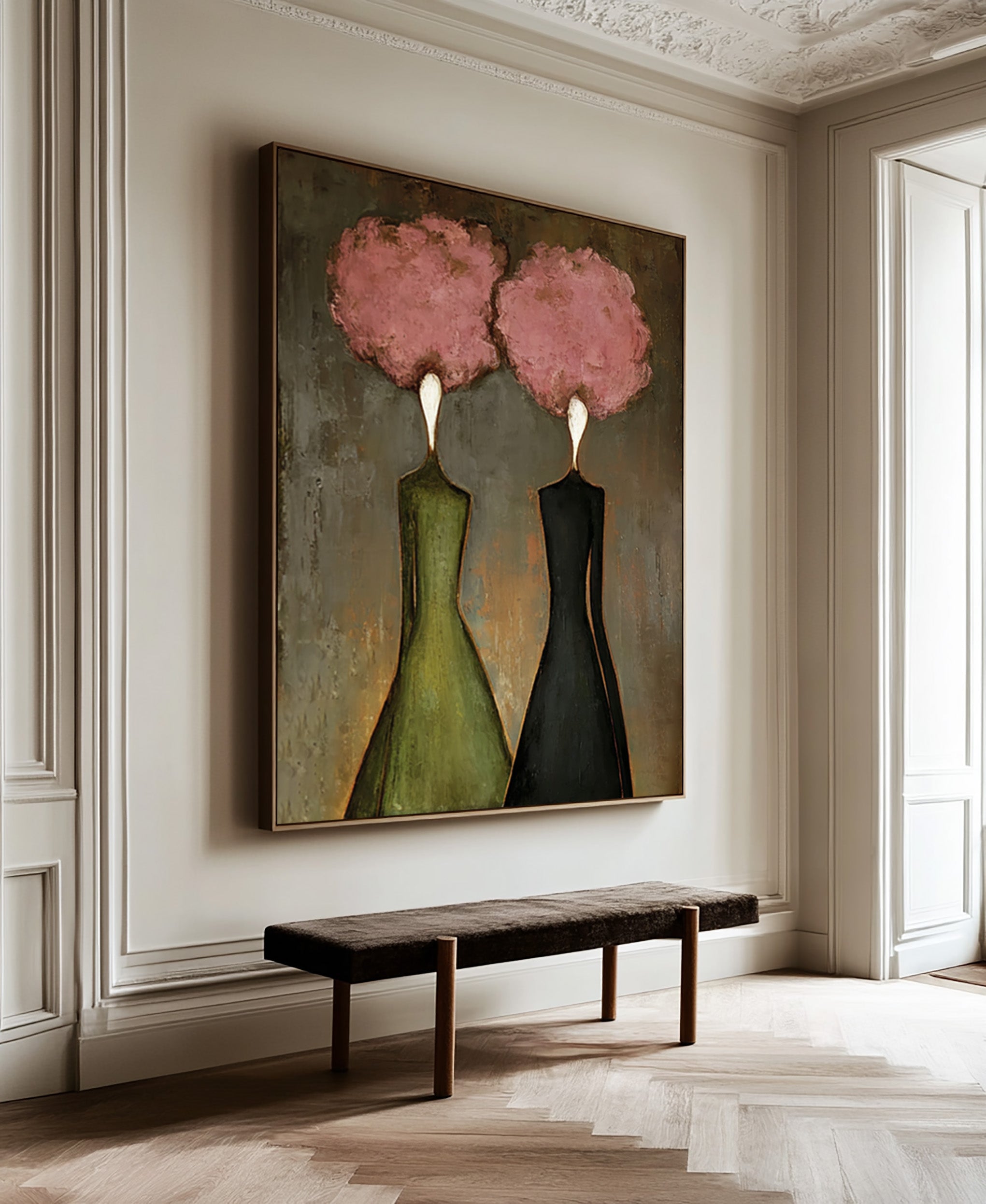 Figurative Oil Painting for Entryway Wall Decor #CZ 034