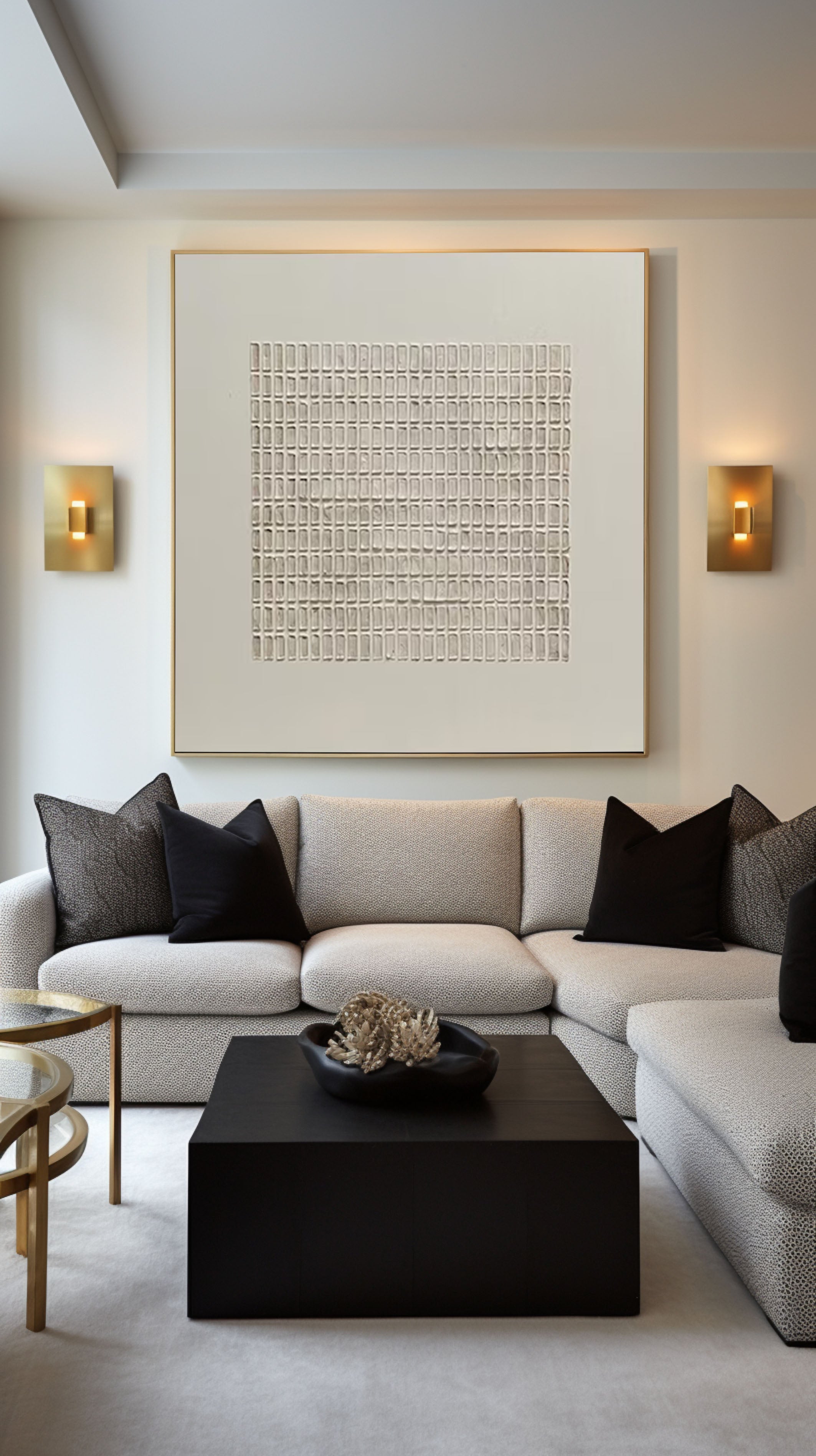 Modern Minimalist Geometric Zen Grid Wall Art #MMA 174