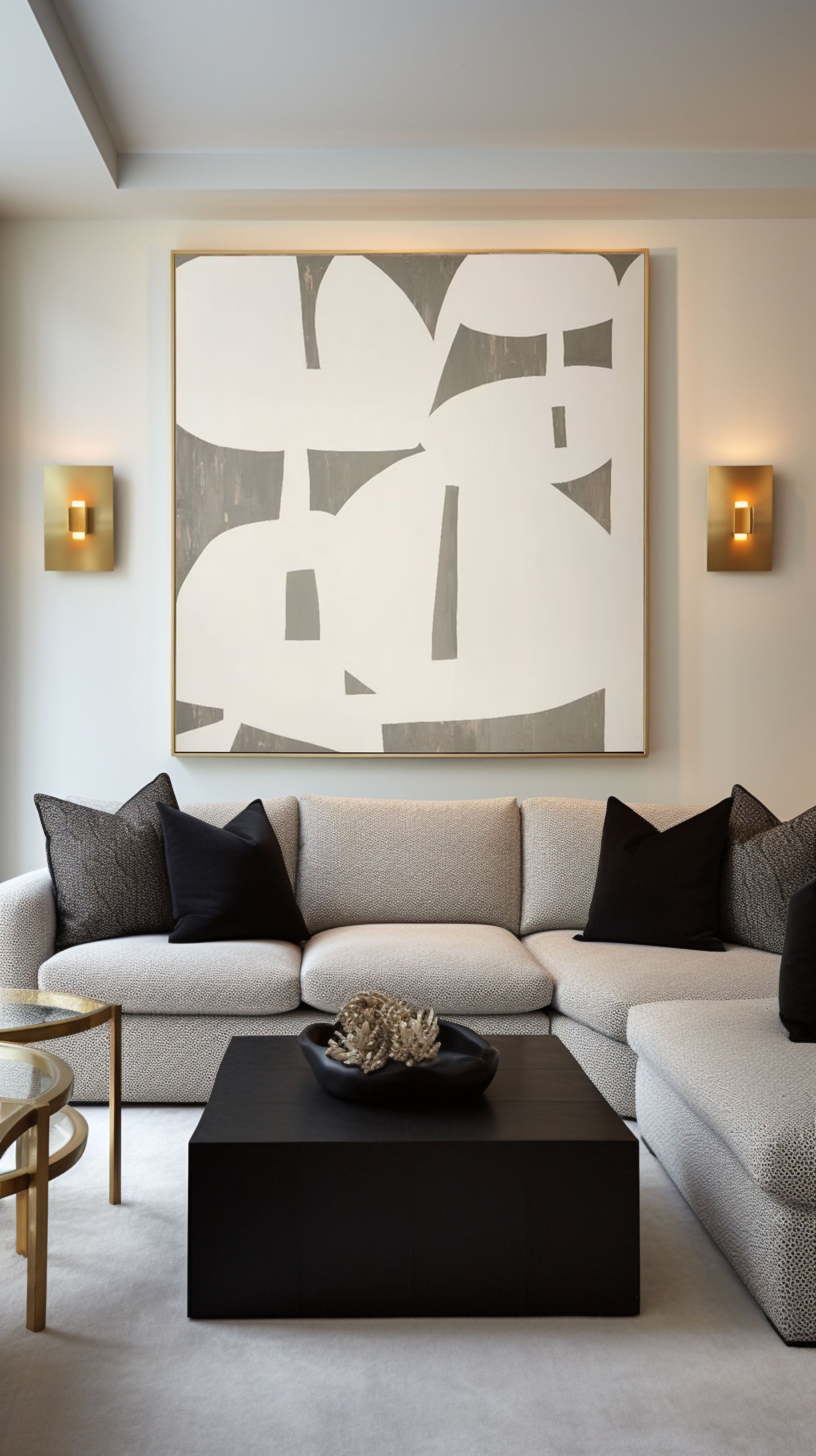 Abstract Wall Art Painting in Neutral Tones #AP 073