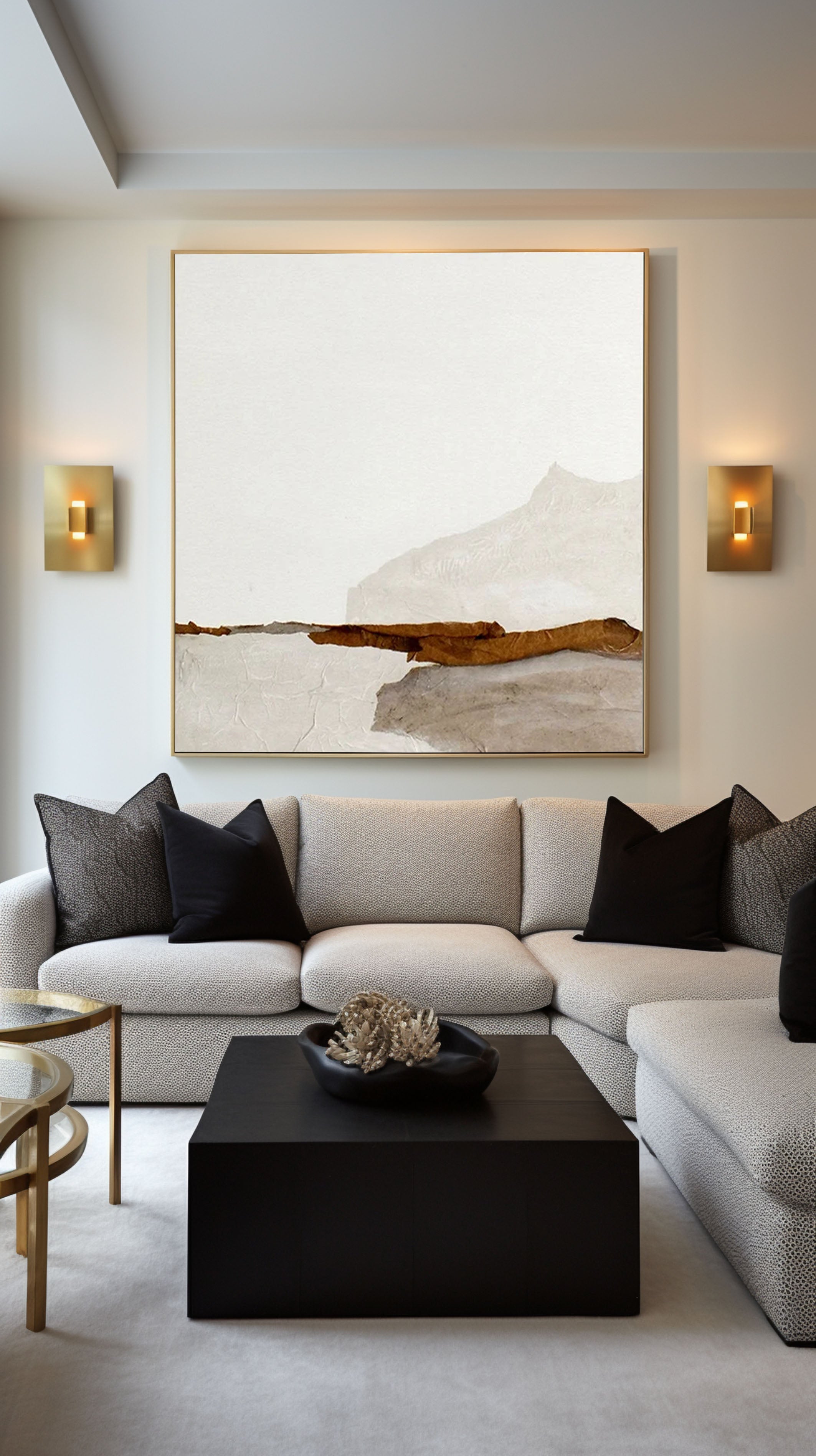 Subtle Horizon Minimalist Landscape Wall Art #AP 038