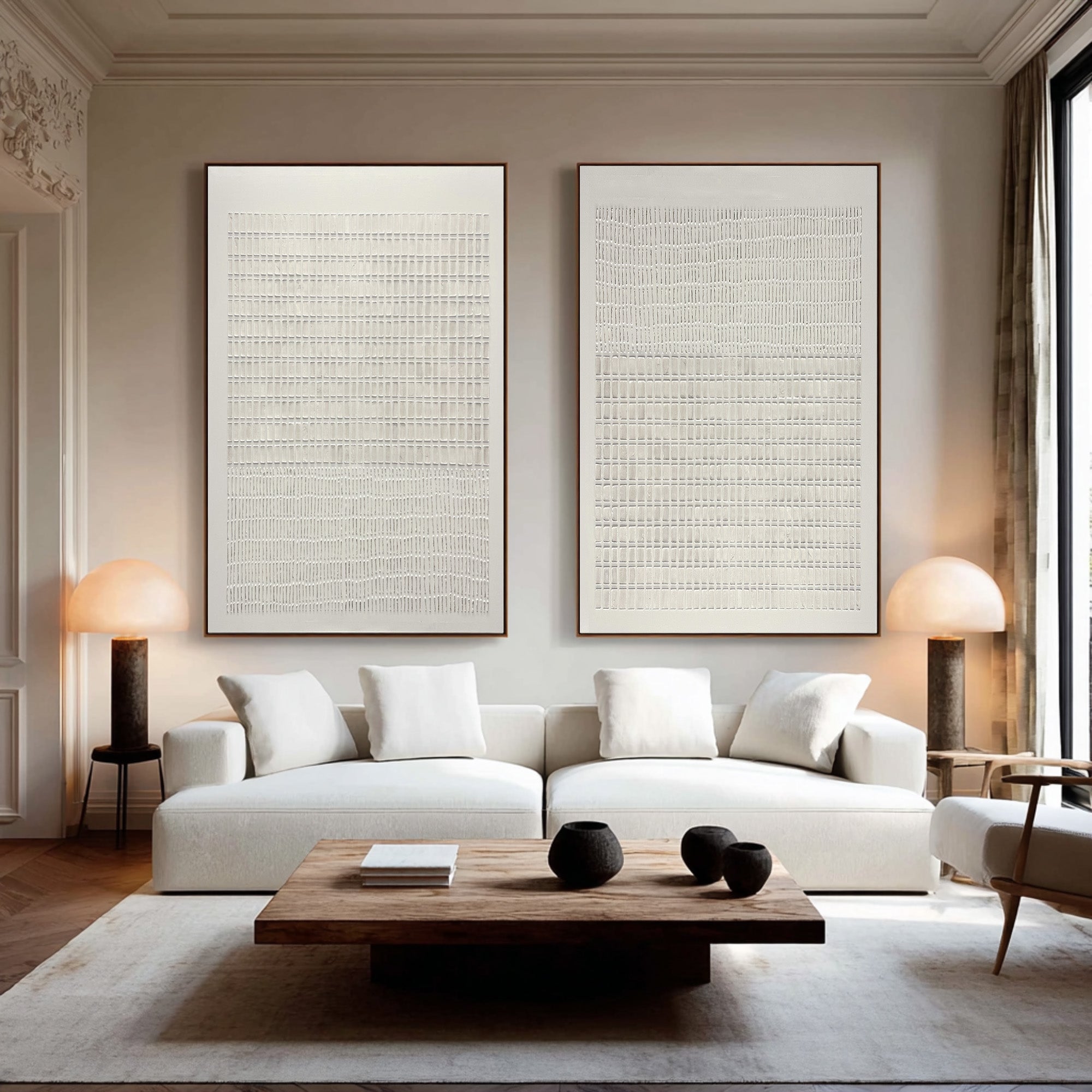 Minimalist Abstract Wall Art Set of 2 #CZ 036