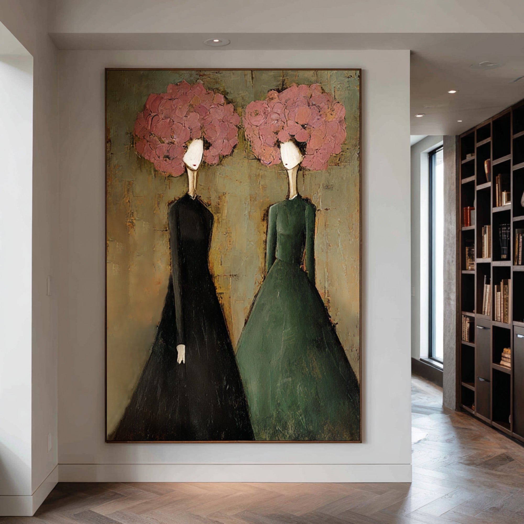 Feminine Figurative Oil Painting in Earthy Tones #CZ 035