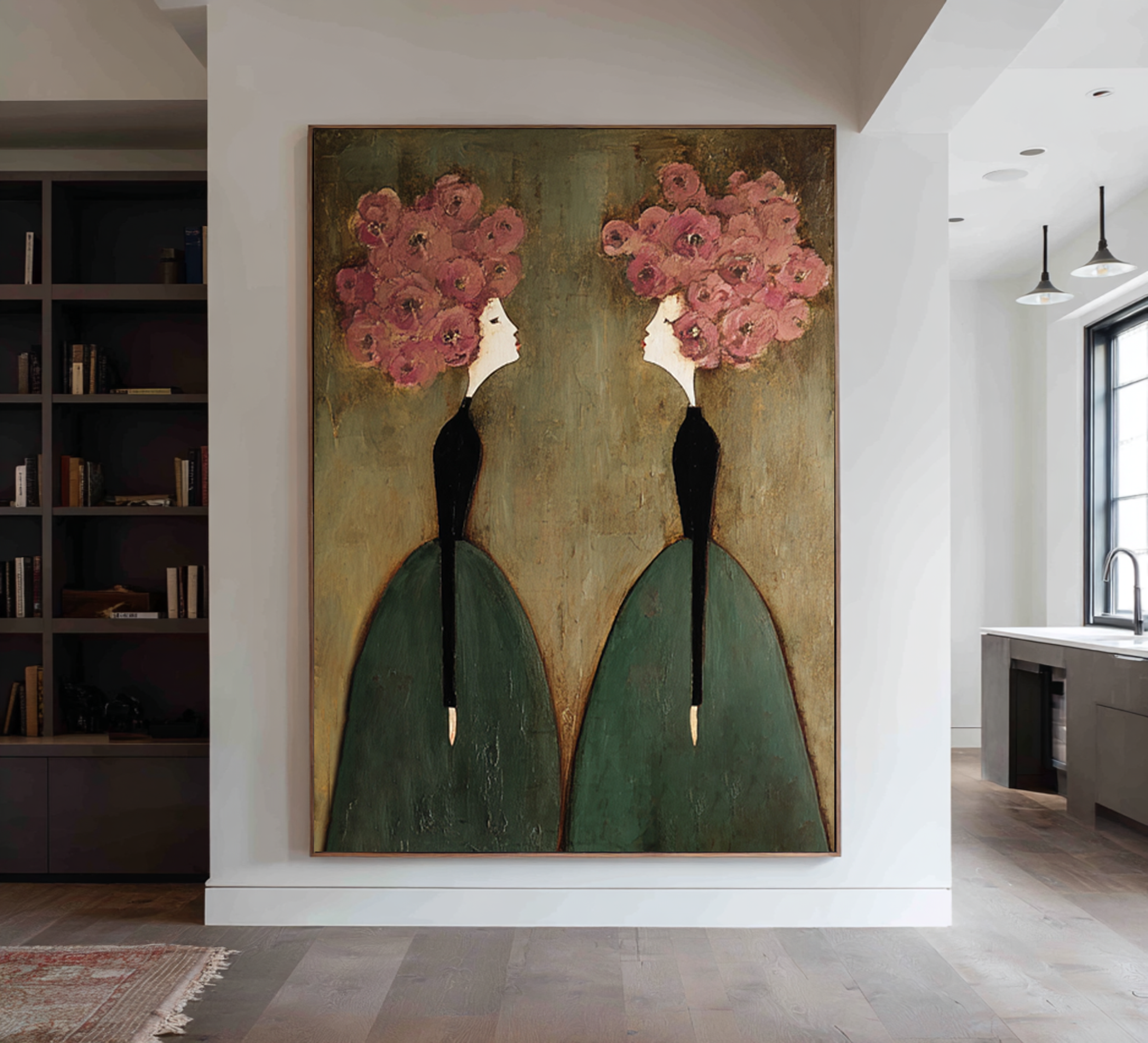 Figurative Oil Painting with Floral Expression #CZ 051