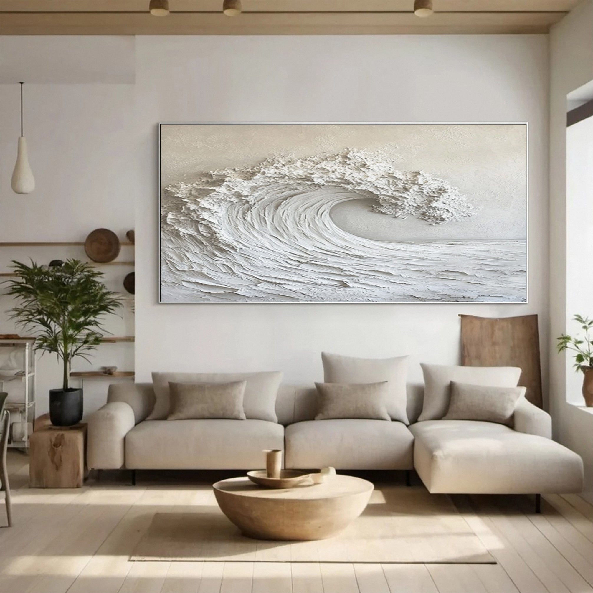 Ocean Majesty: Large Textured Wave Wall Art #OS 026