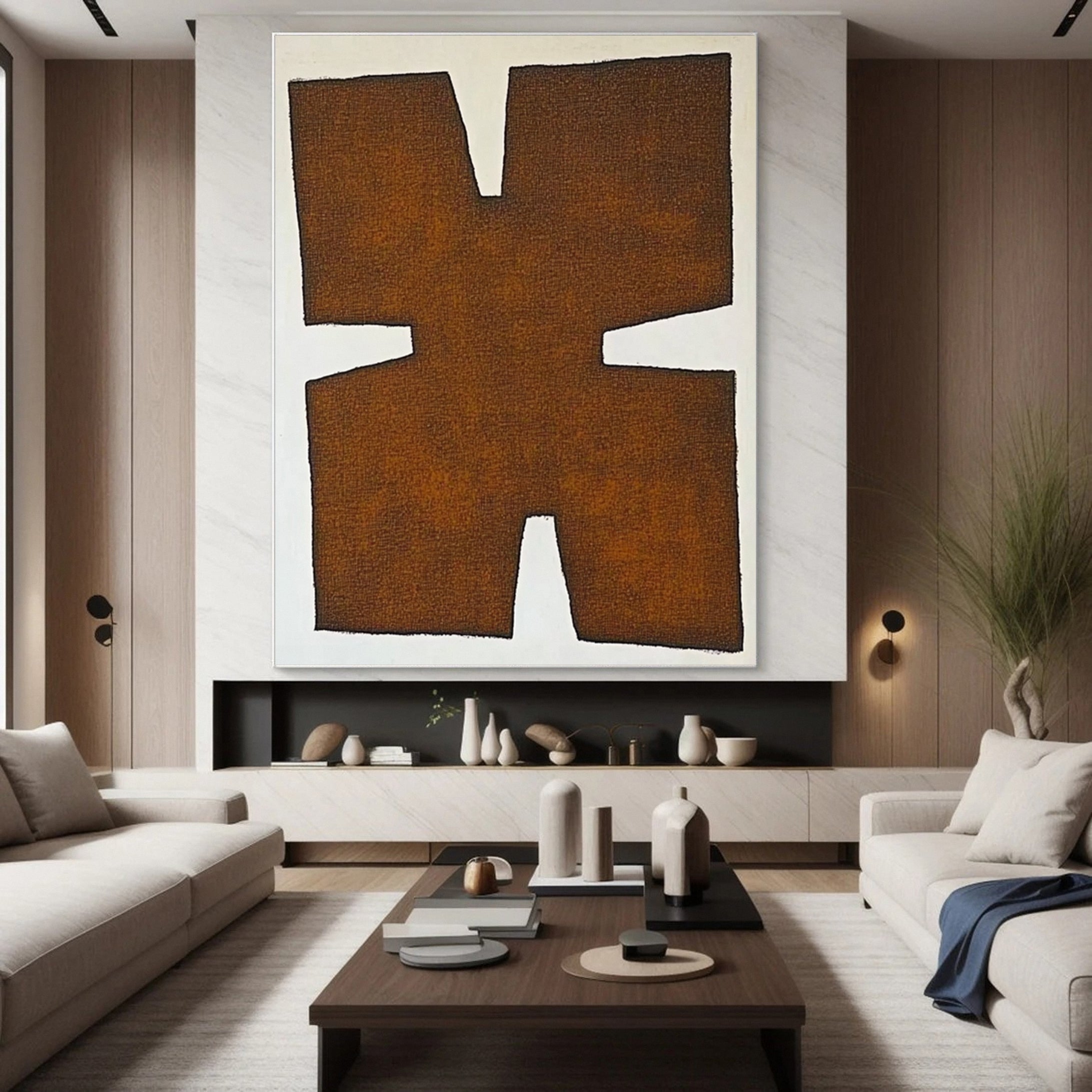 Modern Abstract Geometric Wabi Sabi Wall Art #MMA 144