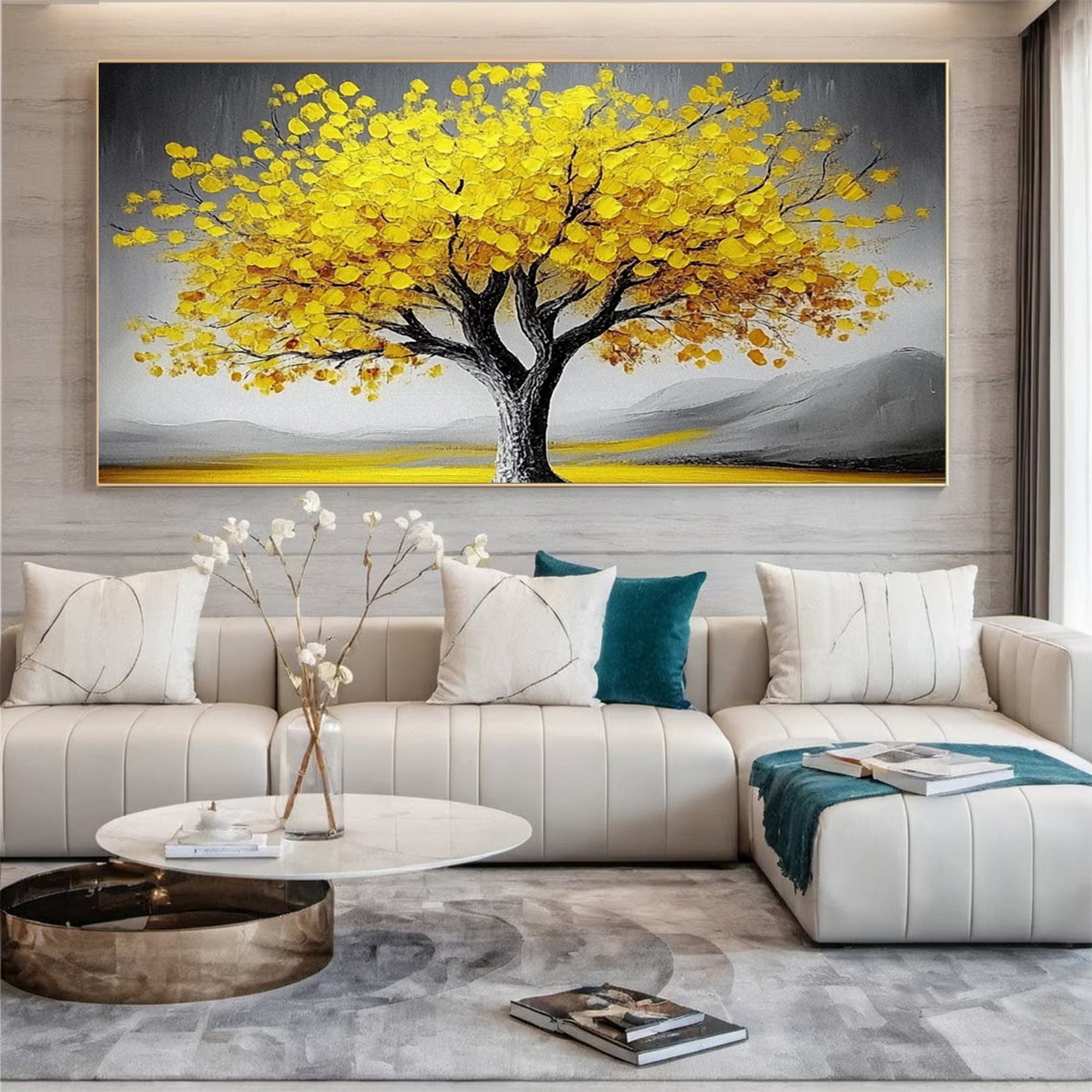 Modern Large Colorful Tree Wall Art #FT 029