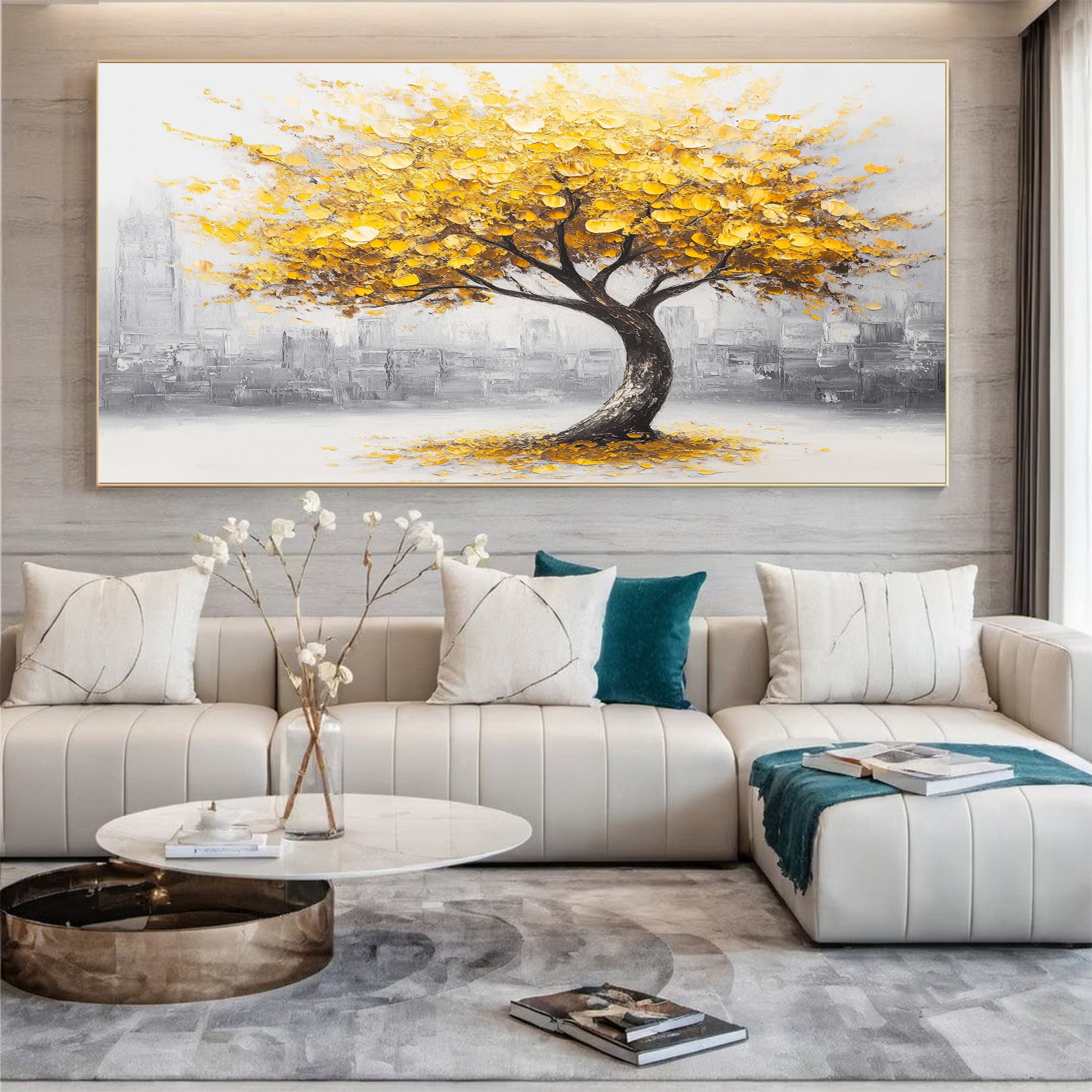 Modern Large Colorful Tree Wall Art #FT 033