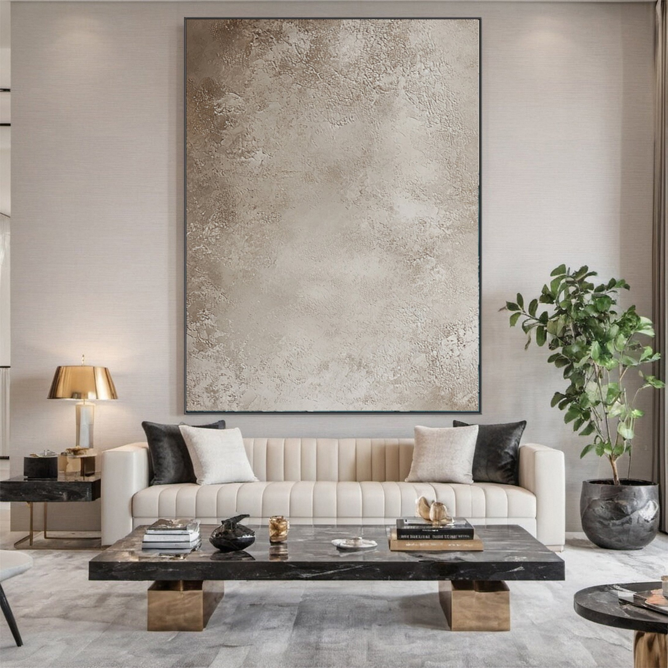 Ethereal Whispers Large Neutral Textured Wabi Sabi Wall Art #AP 028