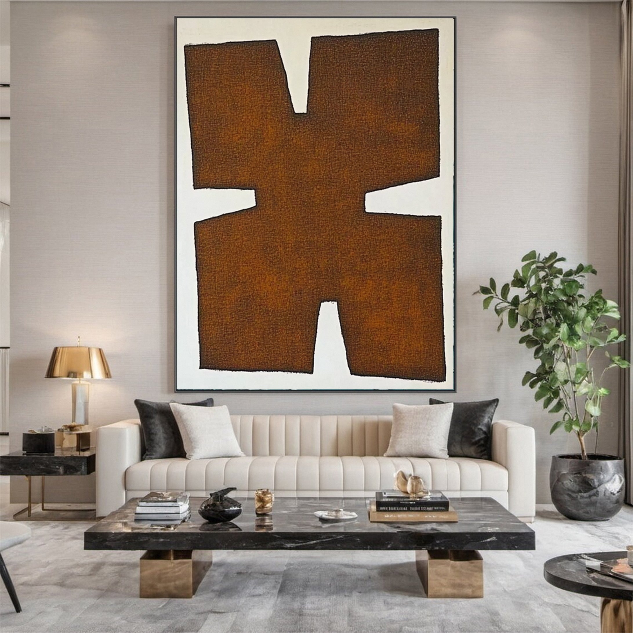 Modern Abstract Geometric Wabi Sabi Wall Art #MMA 144