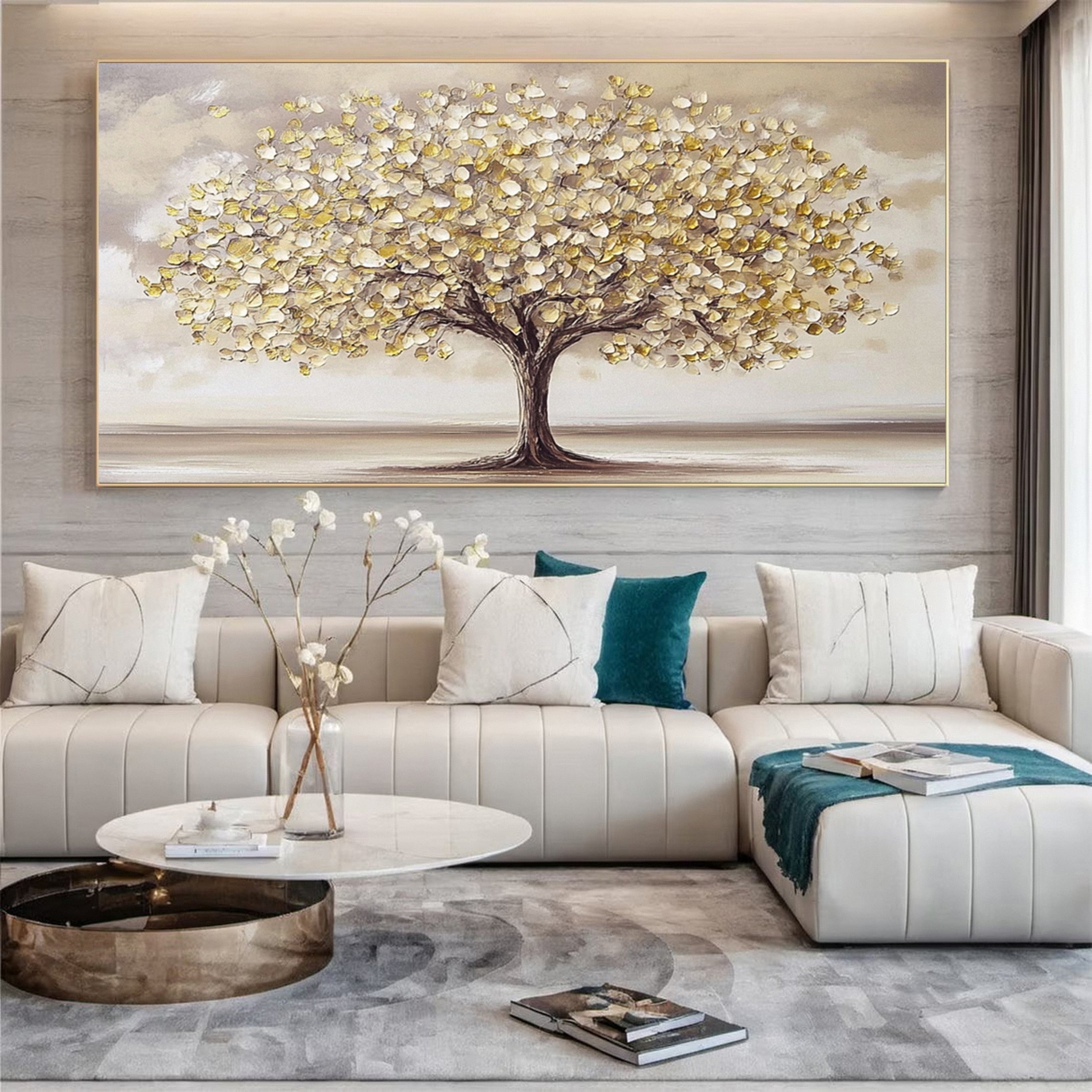 Modern Large Colorful Tree Wall Art #FT 031