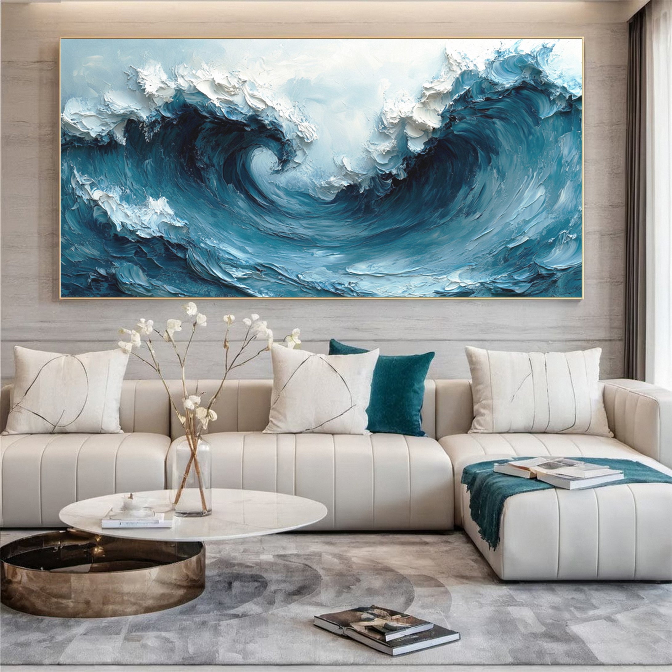 Maritime Energy: Dynamic Wave Art for Contemporary Spaces #OS 029