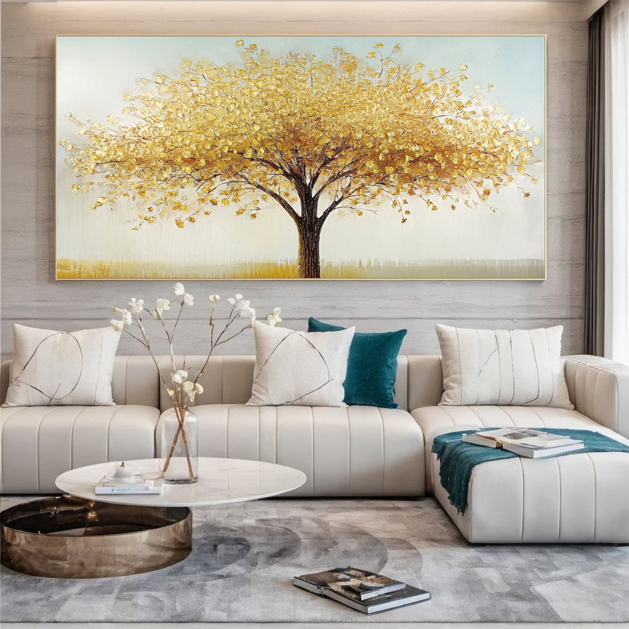 Modern Large Colorful Tree Wall Art #FT 030