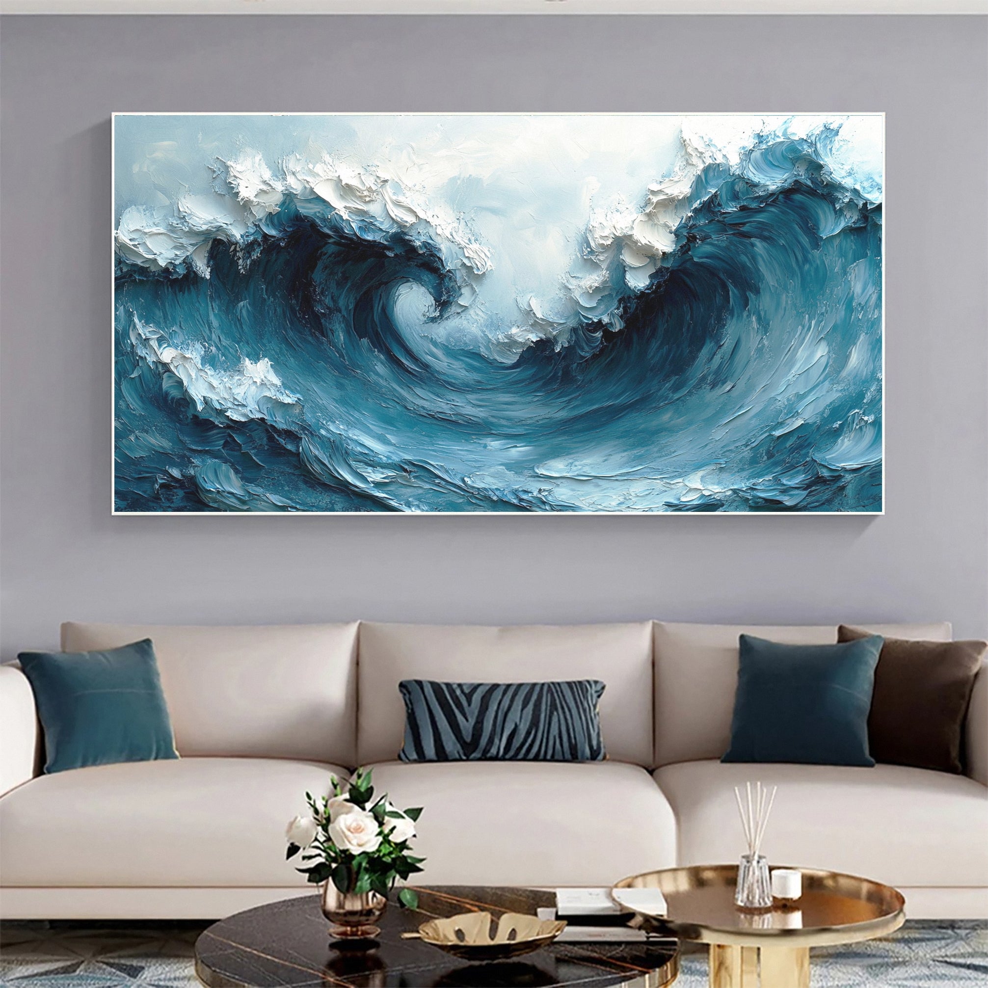 Maritime Energy: Dynamic Wave Art for Contemporary Spaces #OS 029