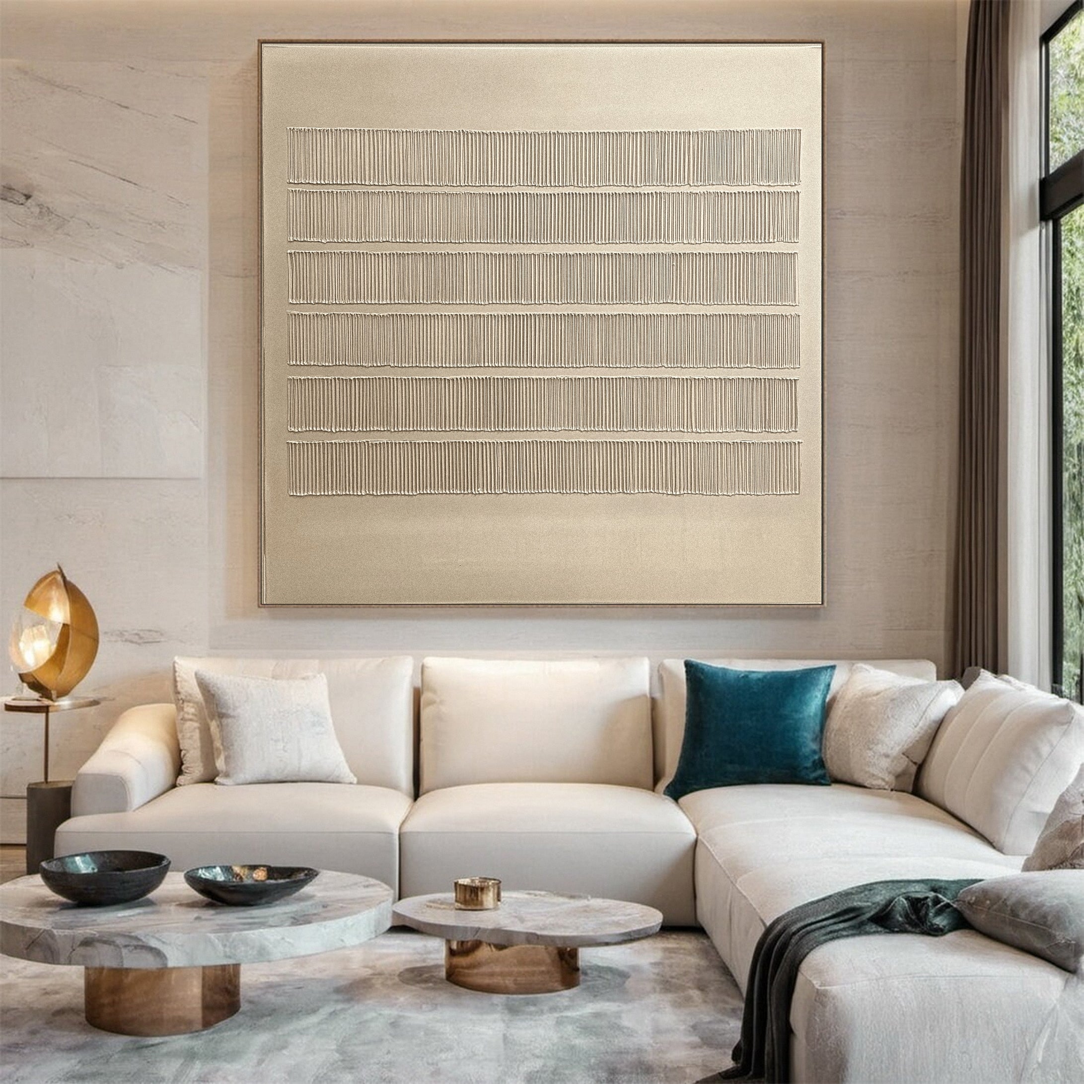 Zen Lines Minimalist Textured Wabi Sabi Wall Art #MMA 136