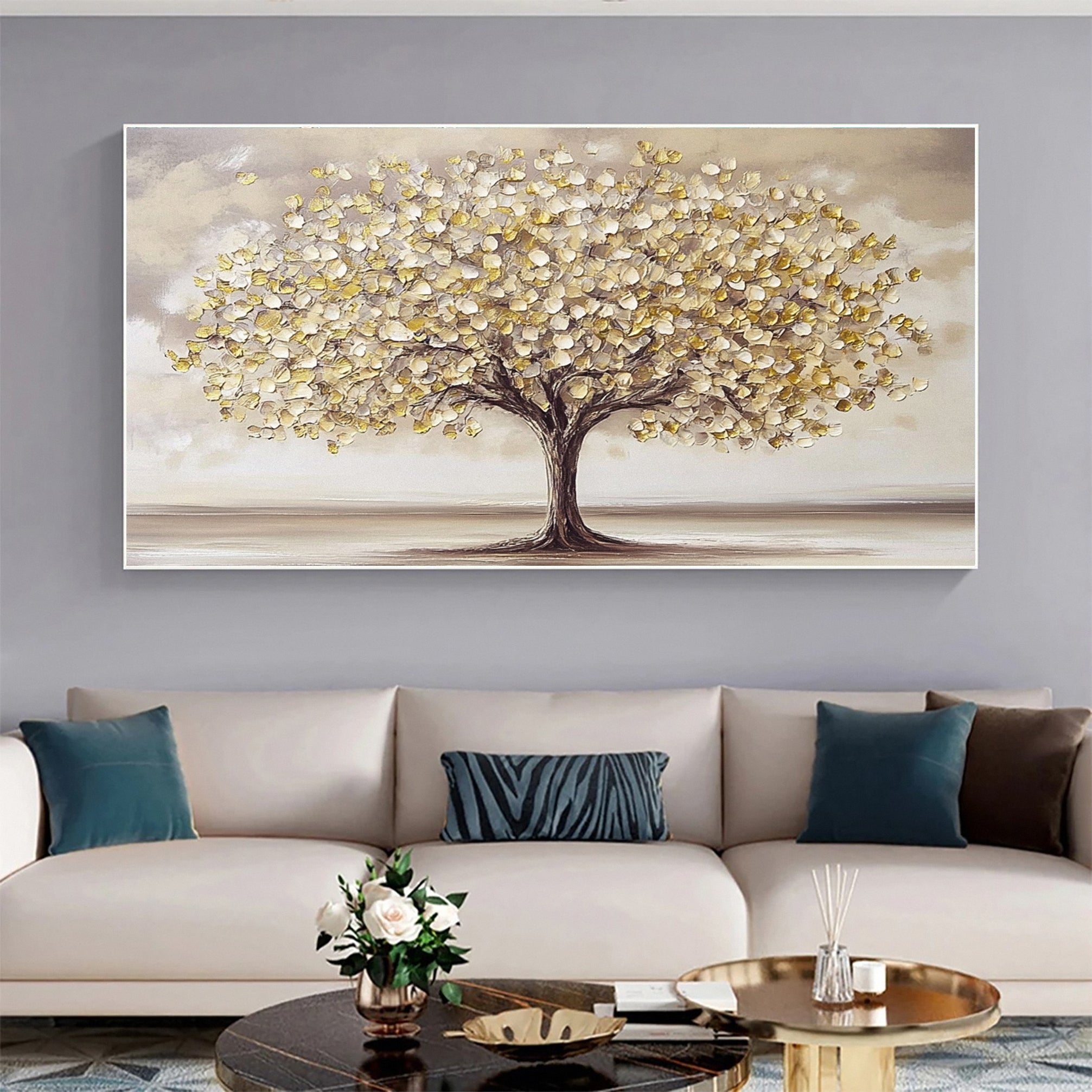 Modern Large Colorful Tree Wall Art #FT 031