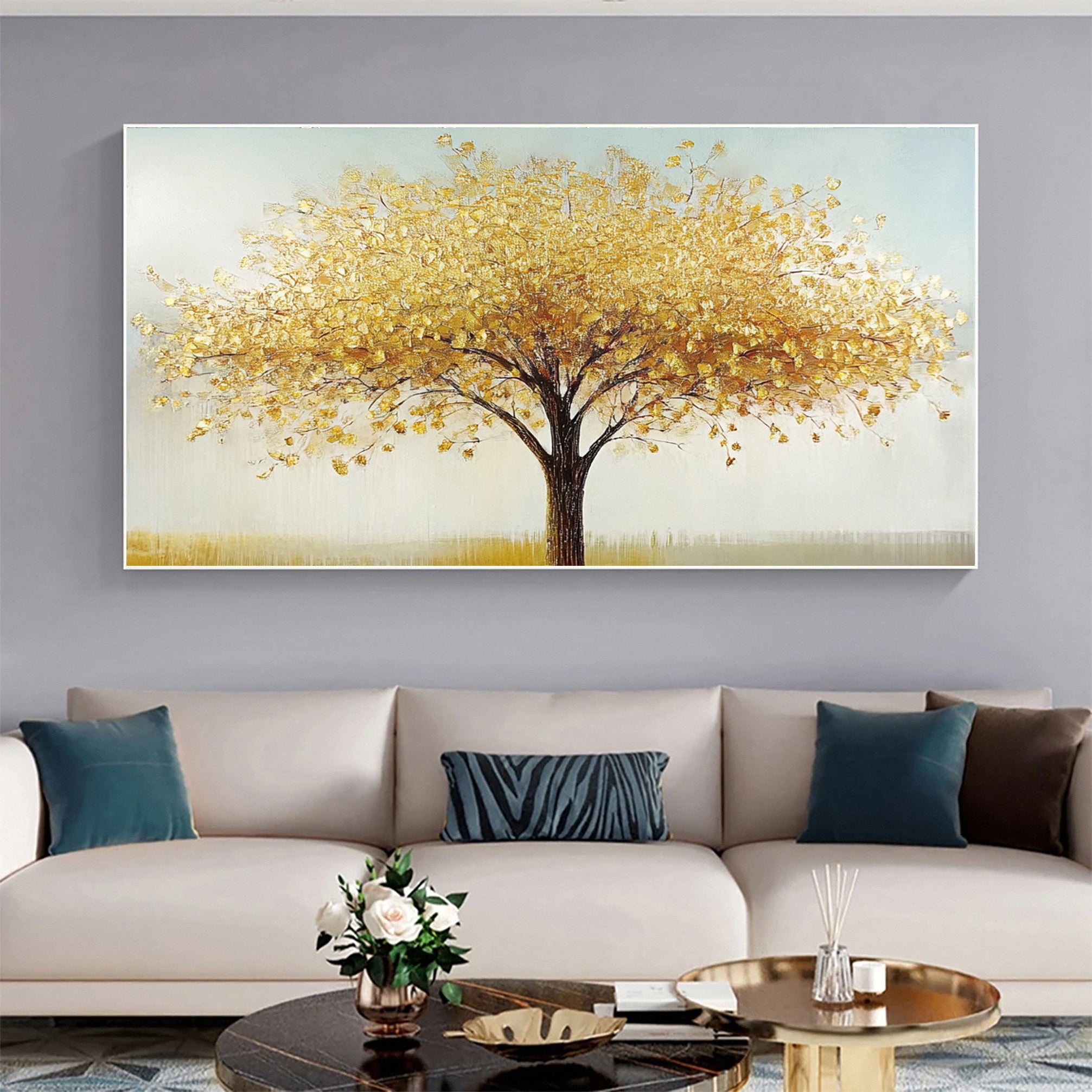 Modern Large Colorful Tree Wall Art #FT 030