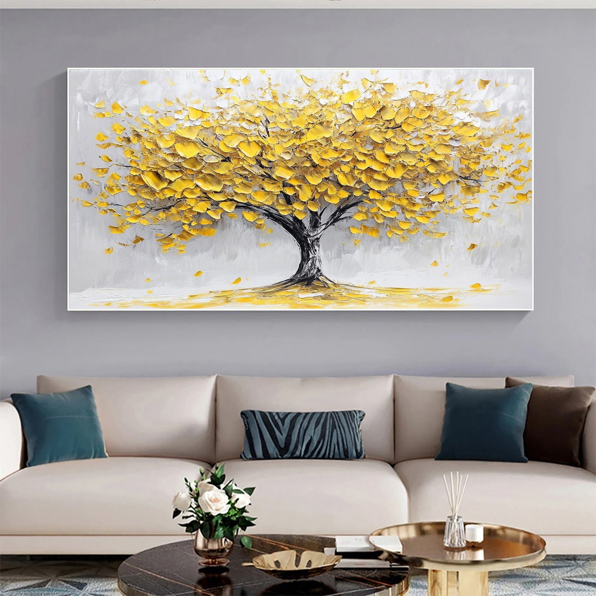 Modern Large Colorful Tree Wall Art #FT 032