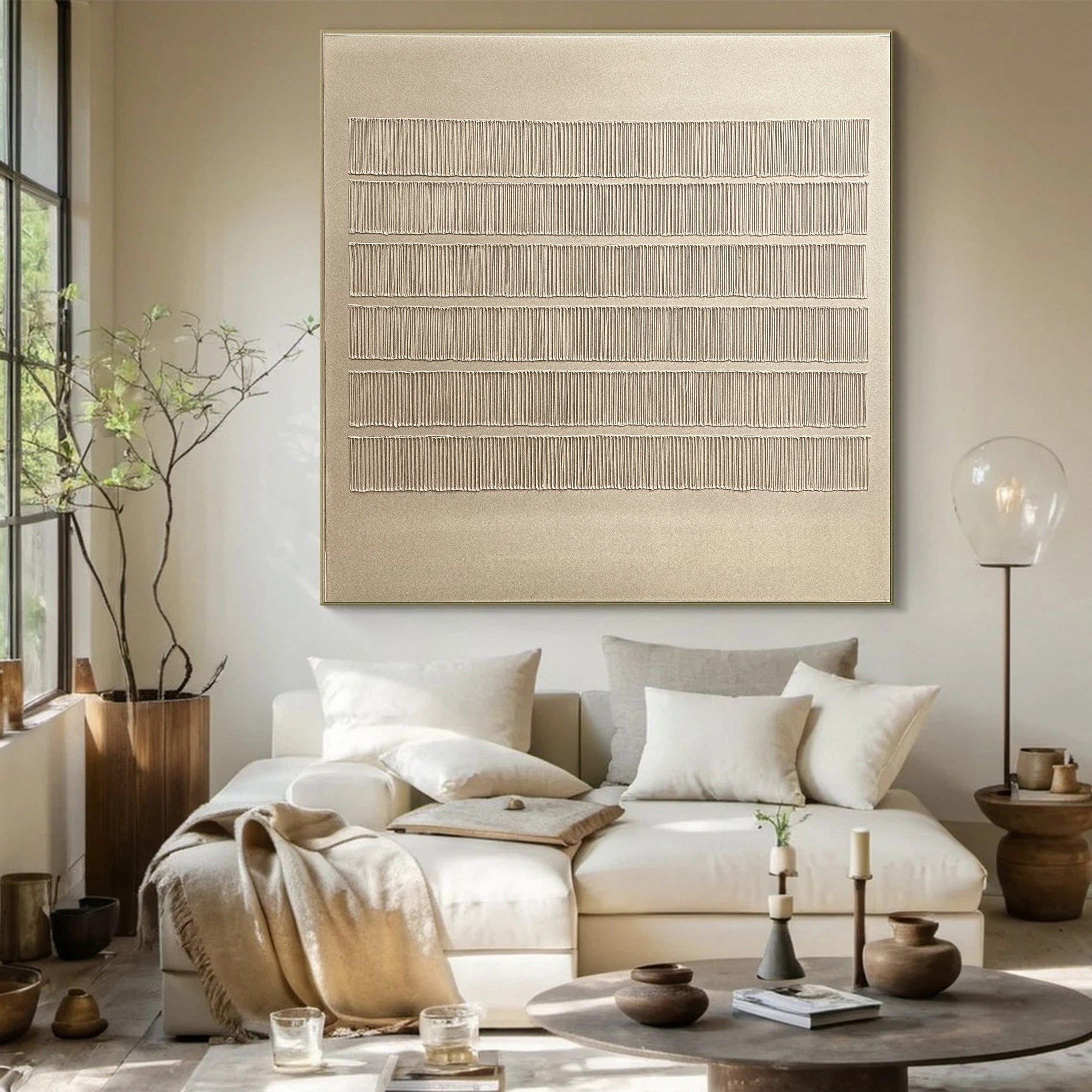 Zen Lines Minimalist Textured Wabi Sabi Wall Art #MMA 136