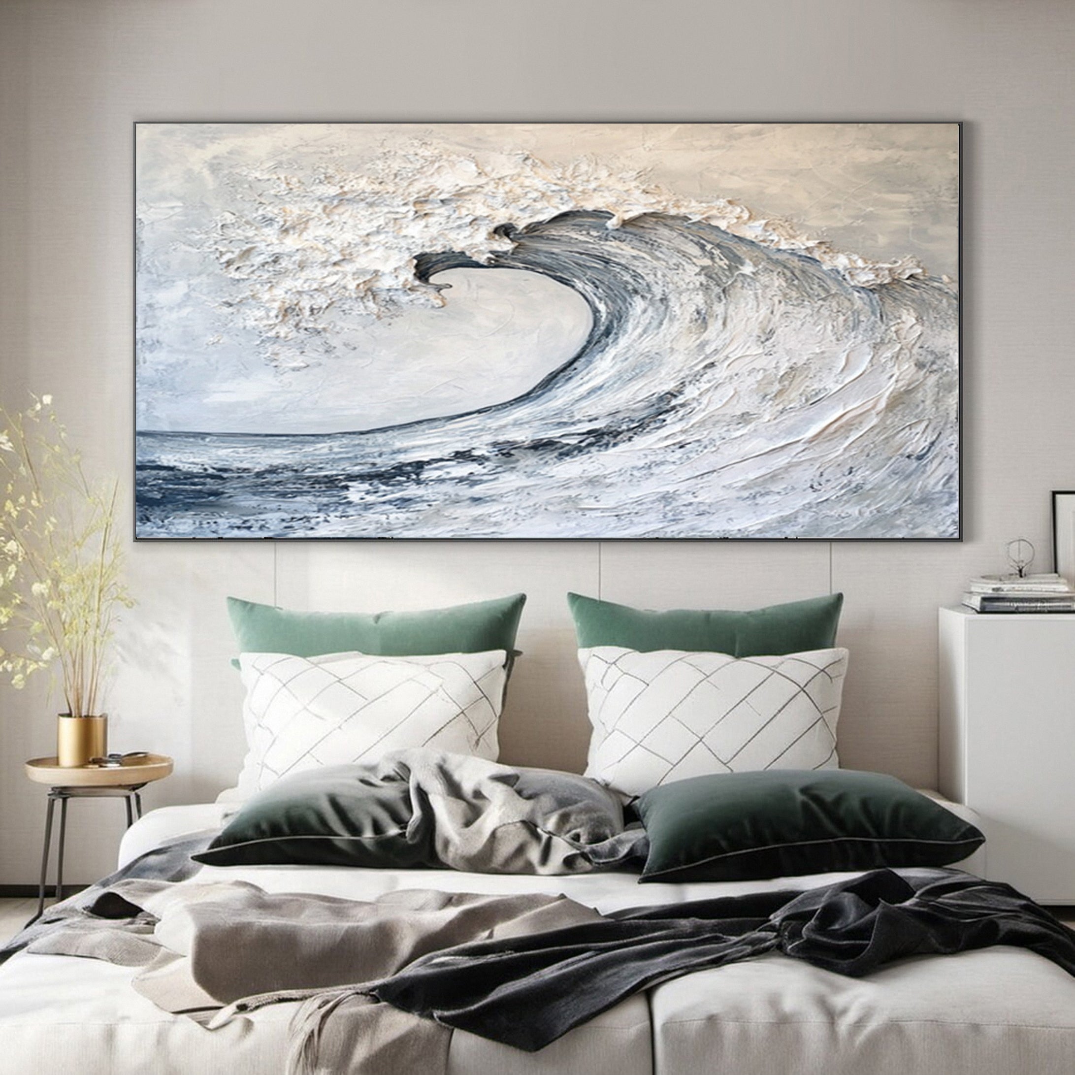 Ocean Majesty: Large Textured Wave Wall Art #OS 025