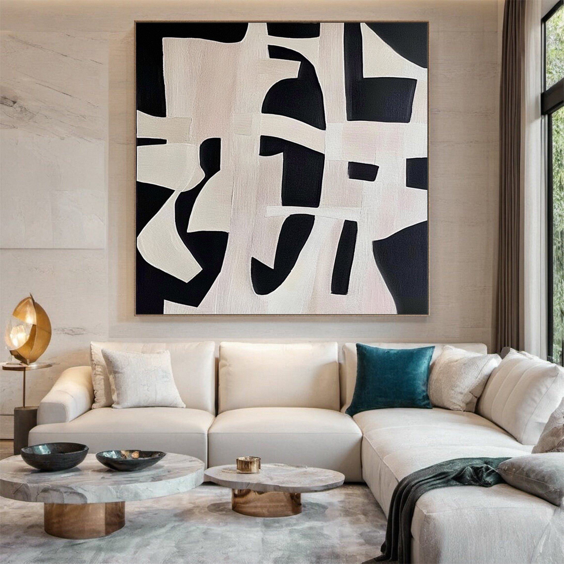 Modern Contrast Wabi Sabi Abstract Canvas Wall Art #MMA 146