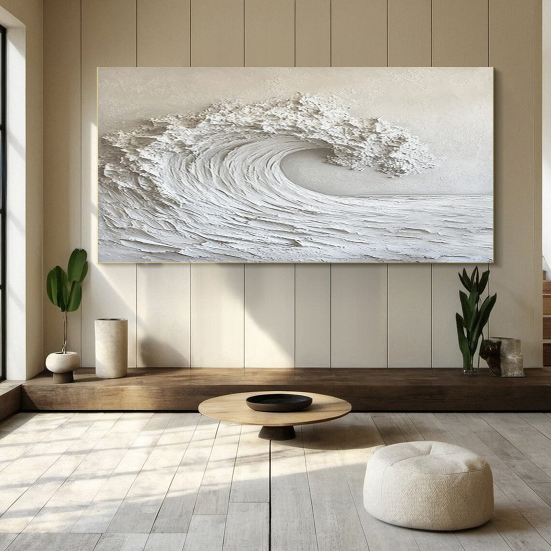 Ocean Majesty: Large Textured Wave Wall Art #OS 026