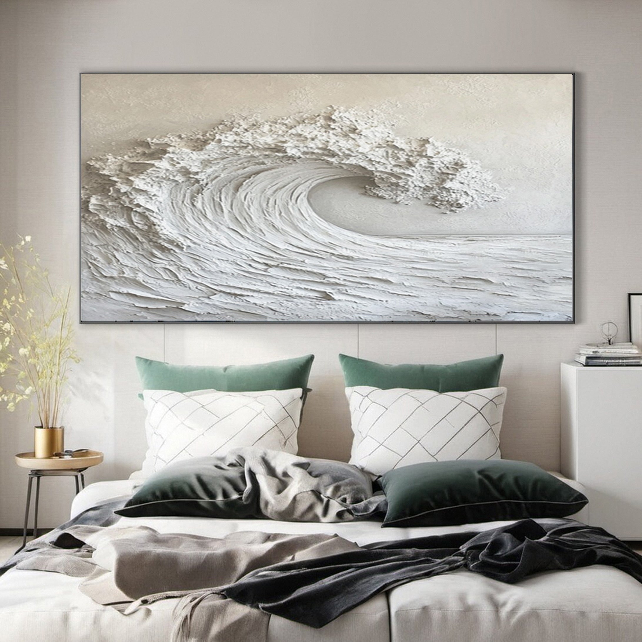 Ocean Majesty: Large Textured Wave Wall Art #OS 026